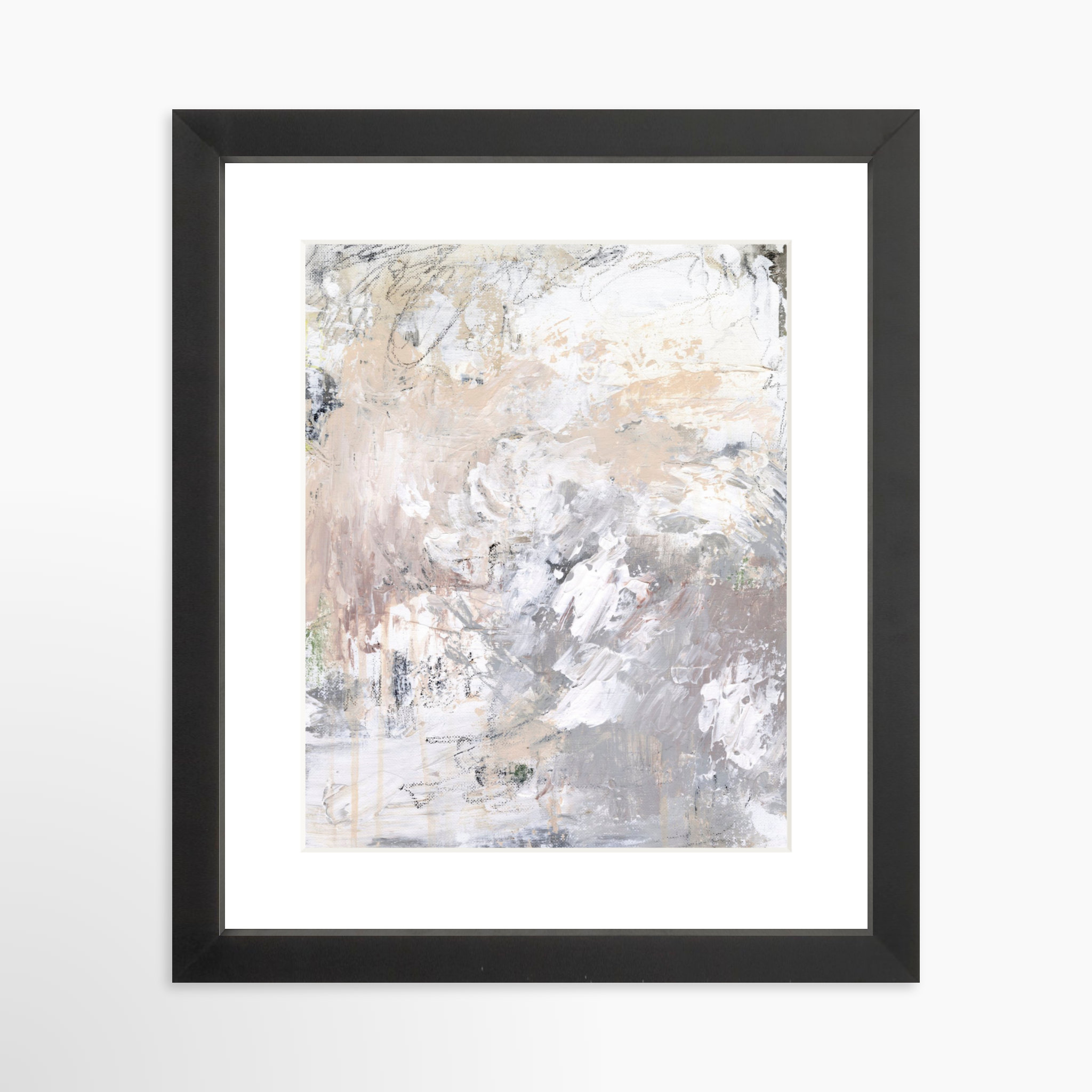 8x10 / Black Frame + White Mat