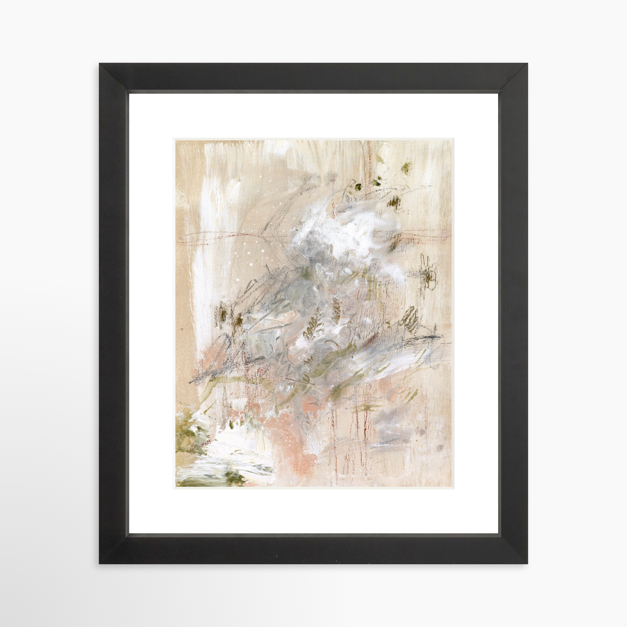 8x10 / Black Frame + White Mat