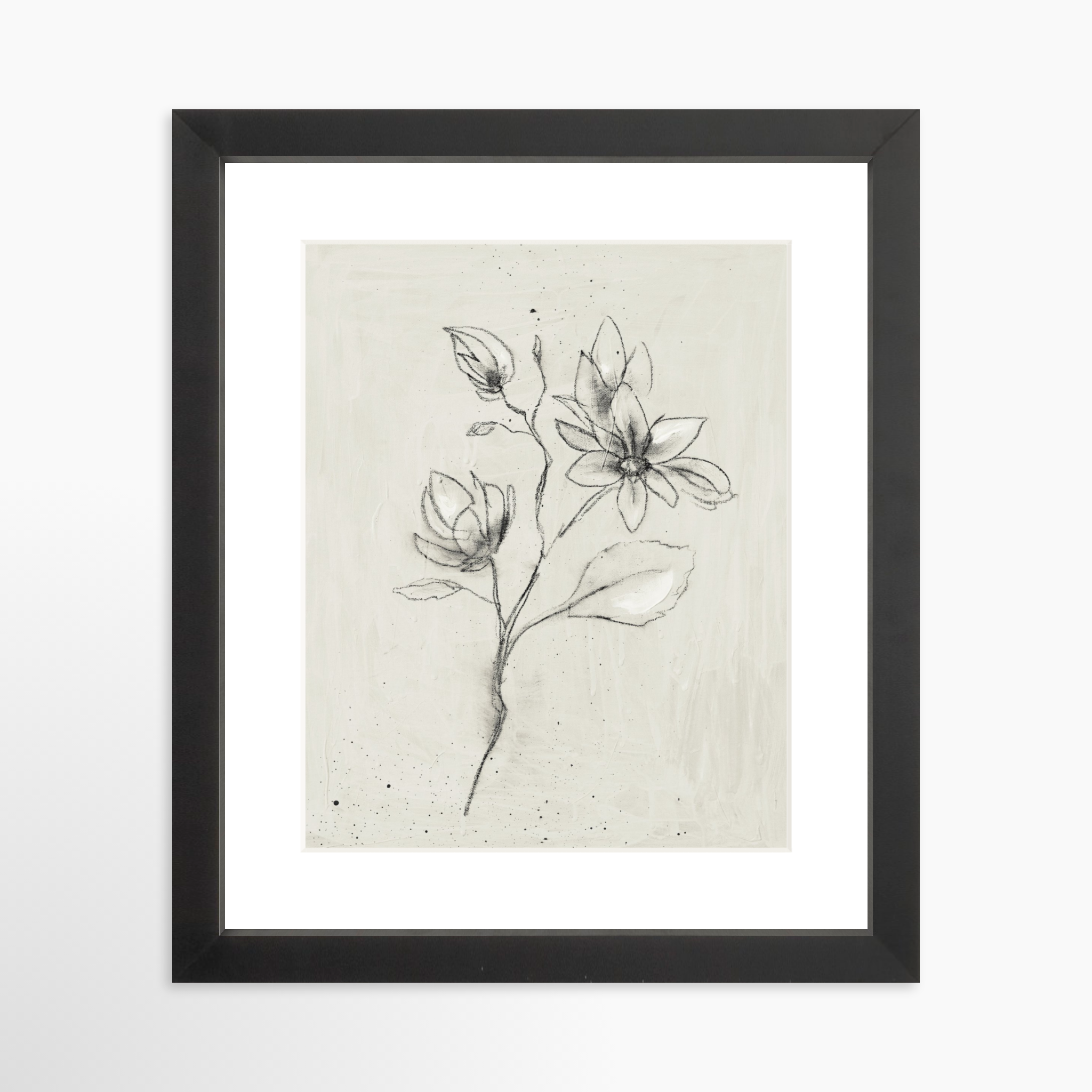 8x10 / Black Frame + White Mat