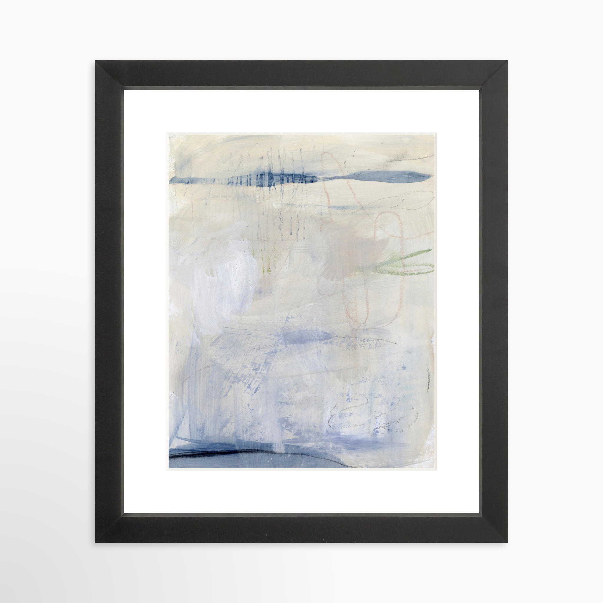 8x10 / Black Frame + White Mat