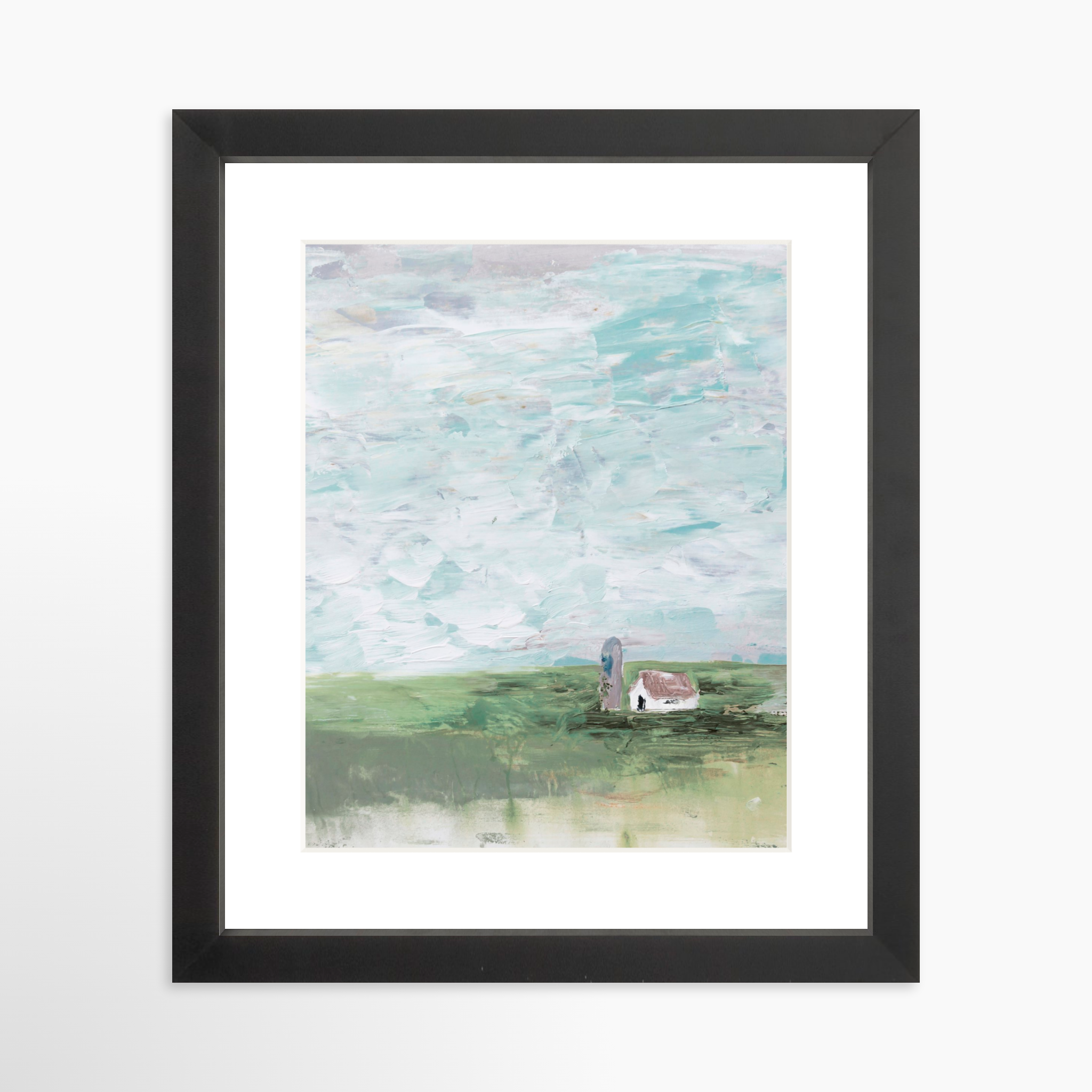 8x10 / Black Frame + White Mat