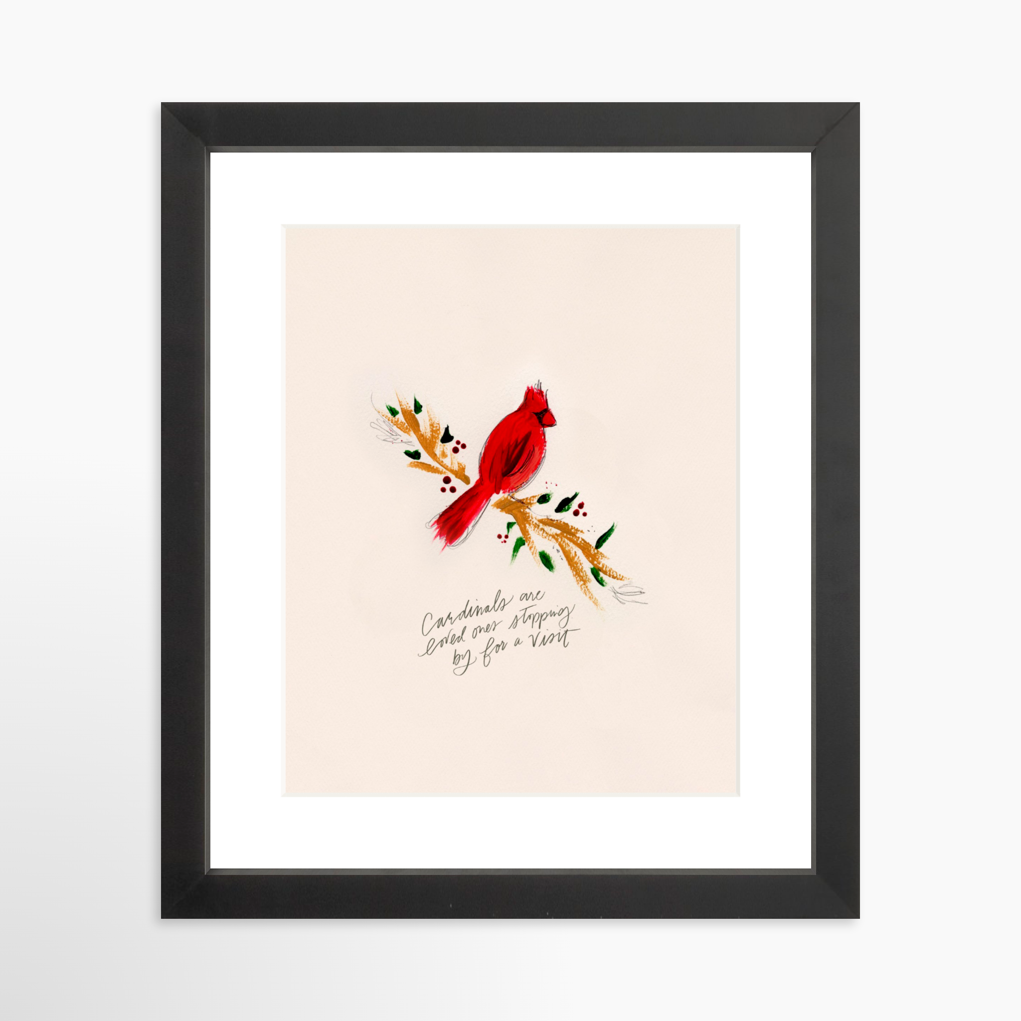 8x10 / Black Frame + White Mat