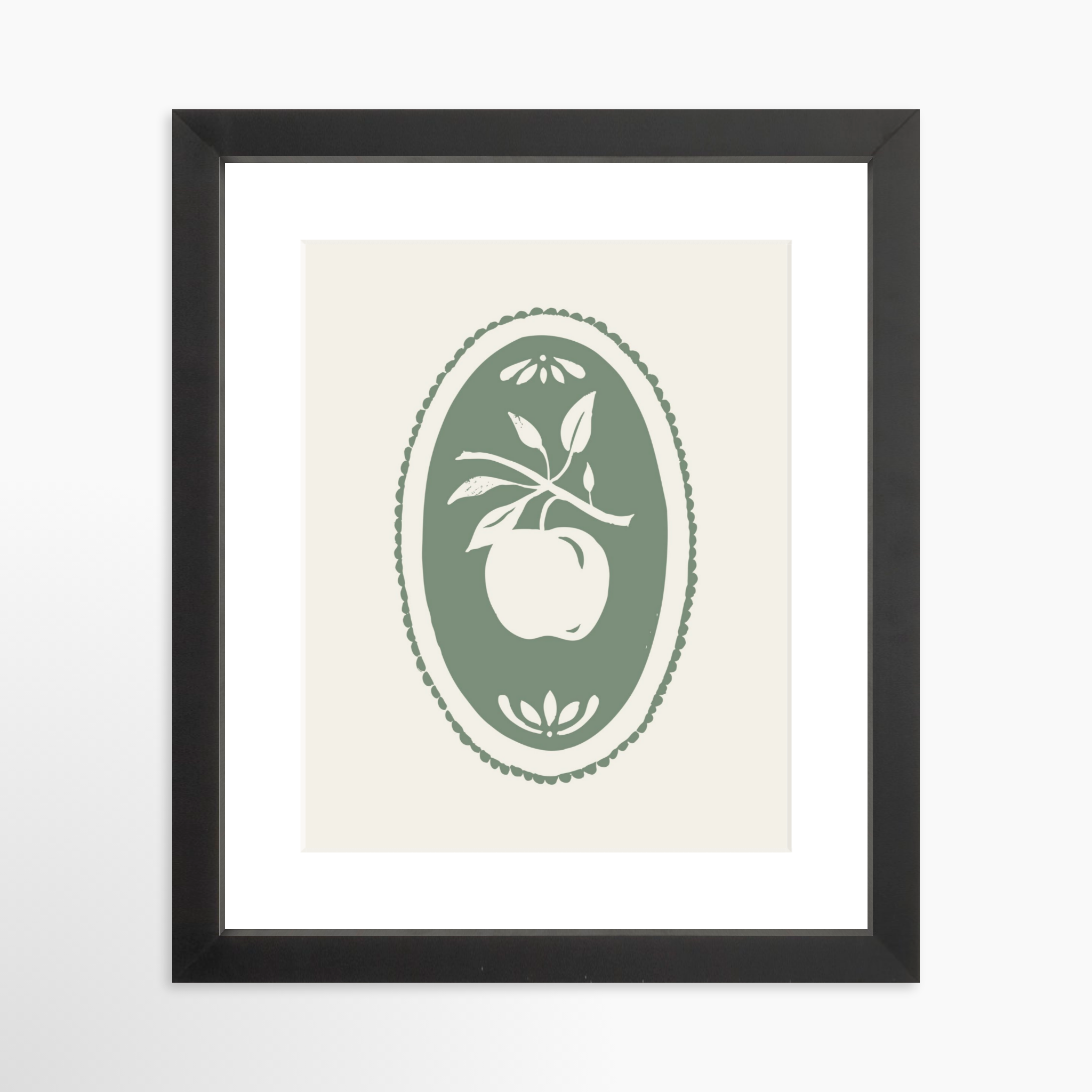 8x10 / Black Frame + White Mat