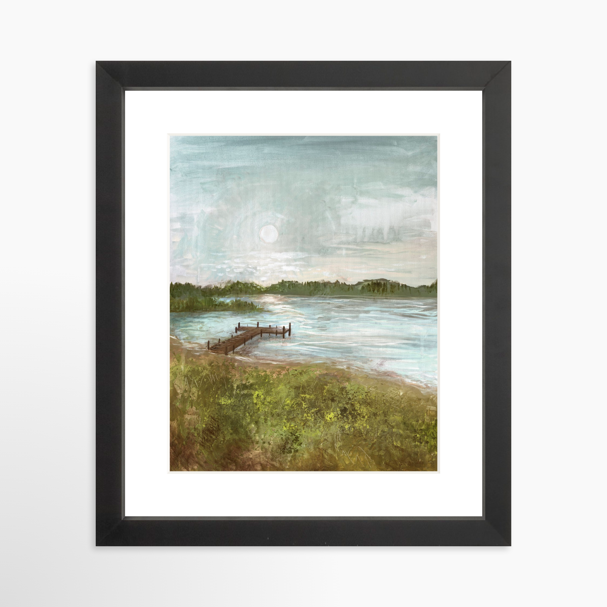 8x10 / Black Frame + White Mat