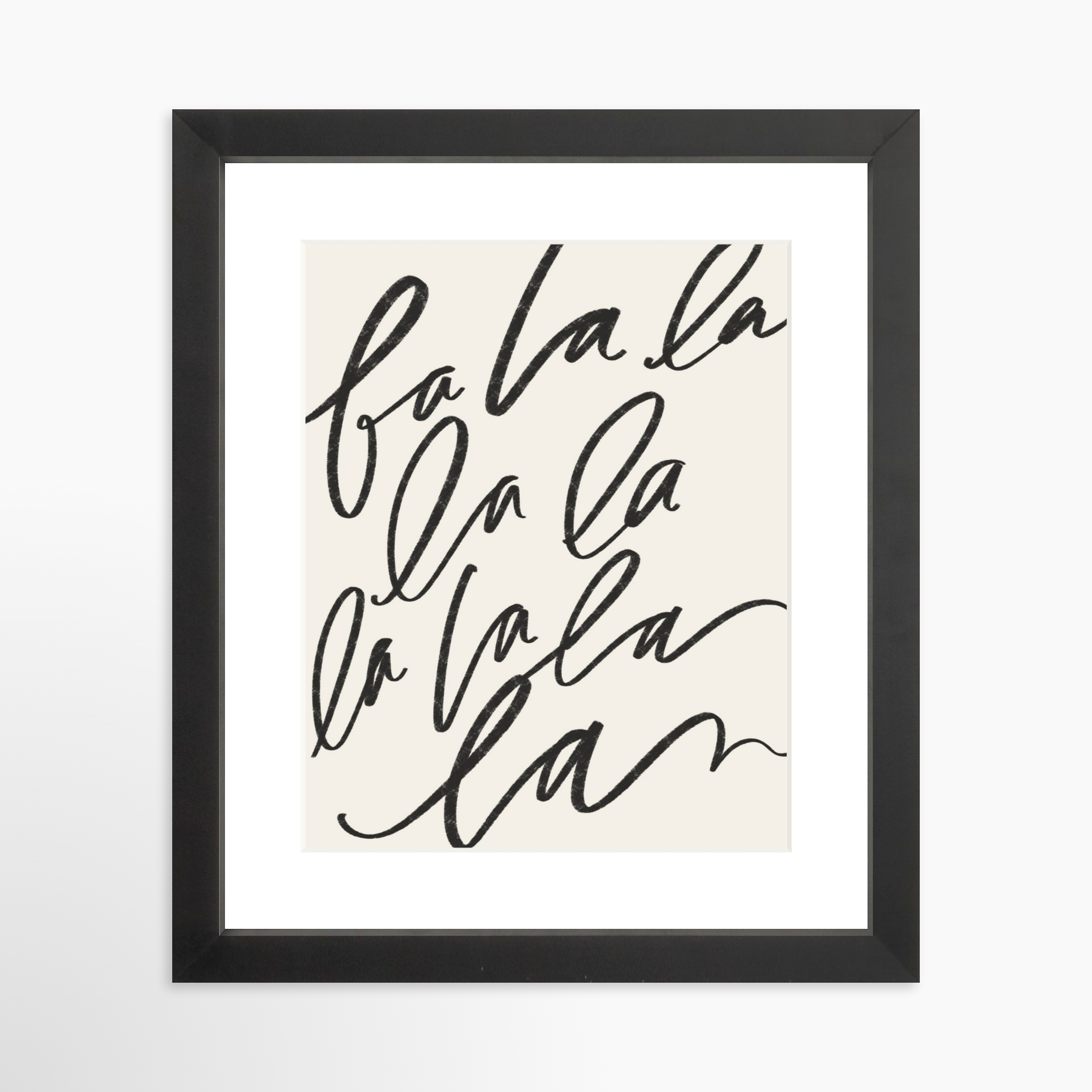 8x10 / Black Frame + White Mat