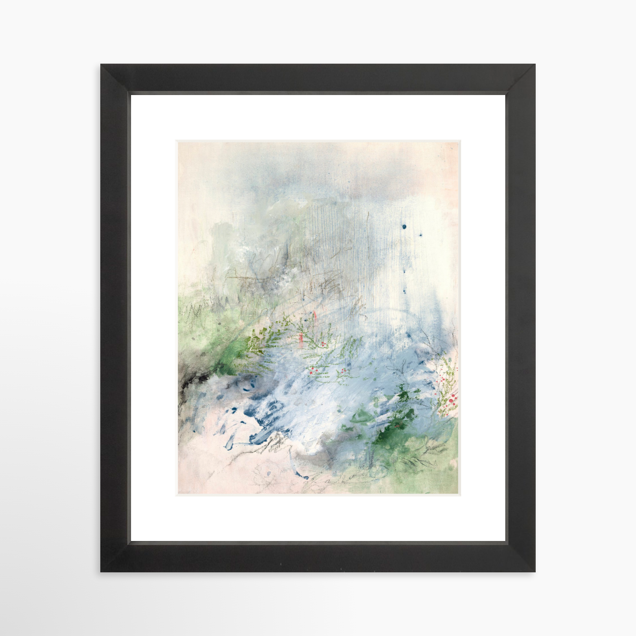 8x10 / Black Frame + White Mat