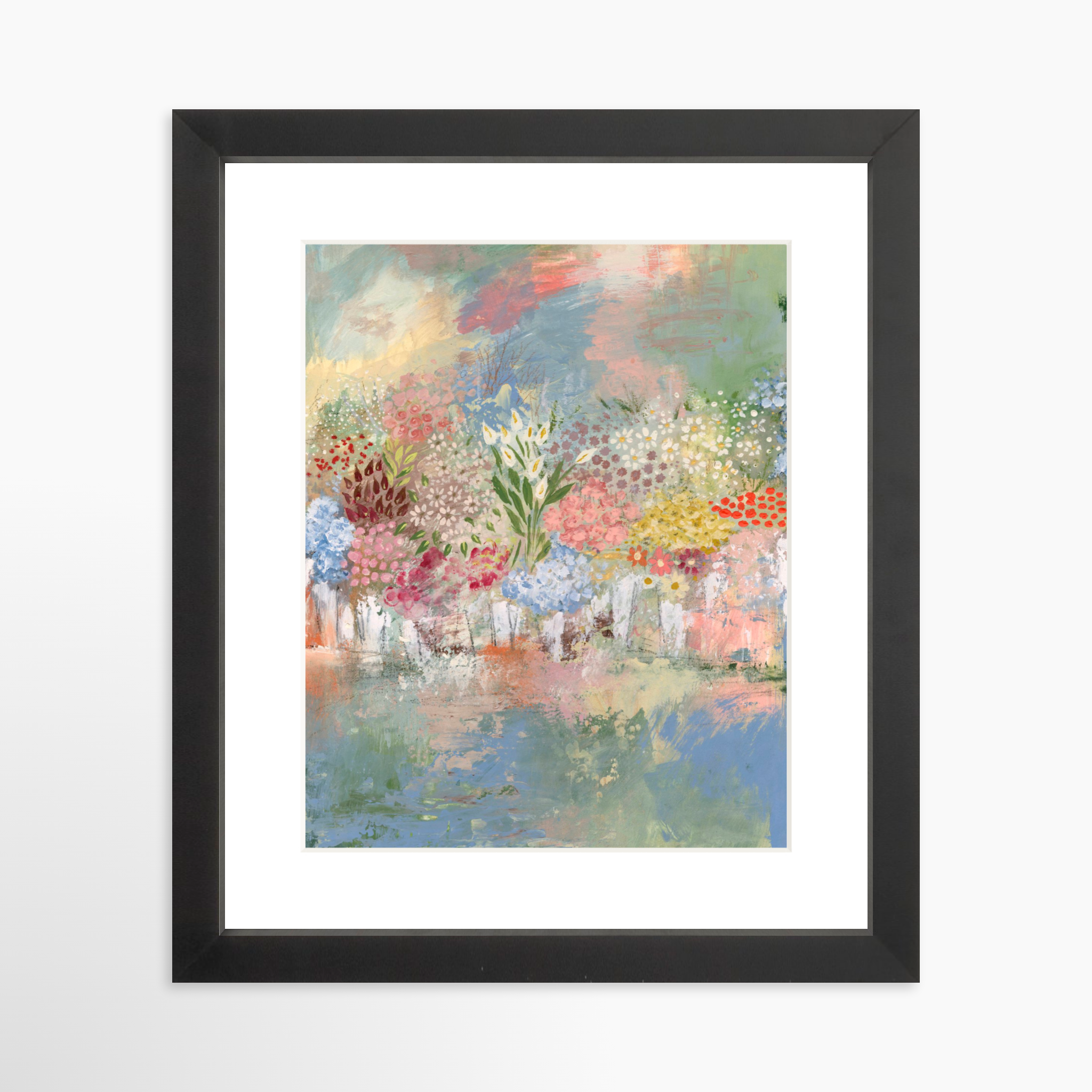 8x10 / Black Frame + White Mat