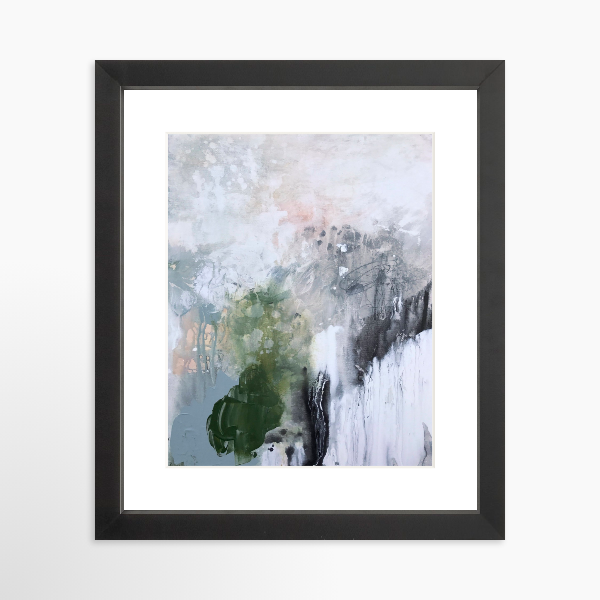 8x10 / Black Frame + White Mat