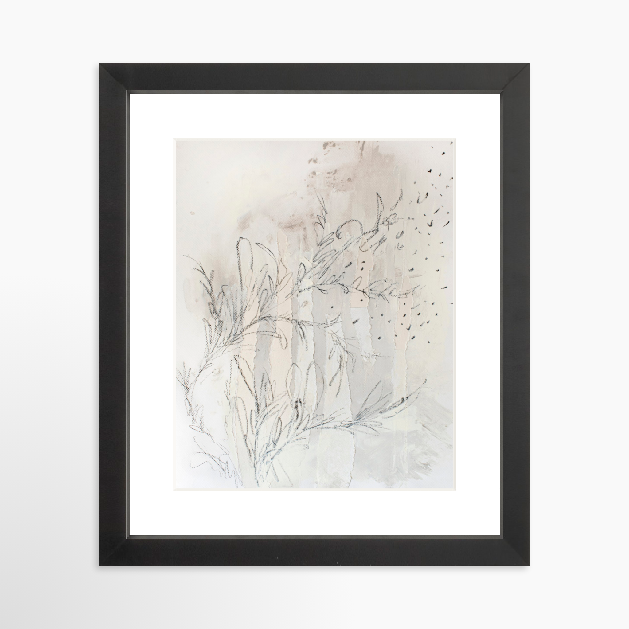 8x10 / Black Frame + White Mat