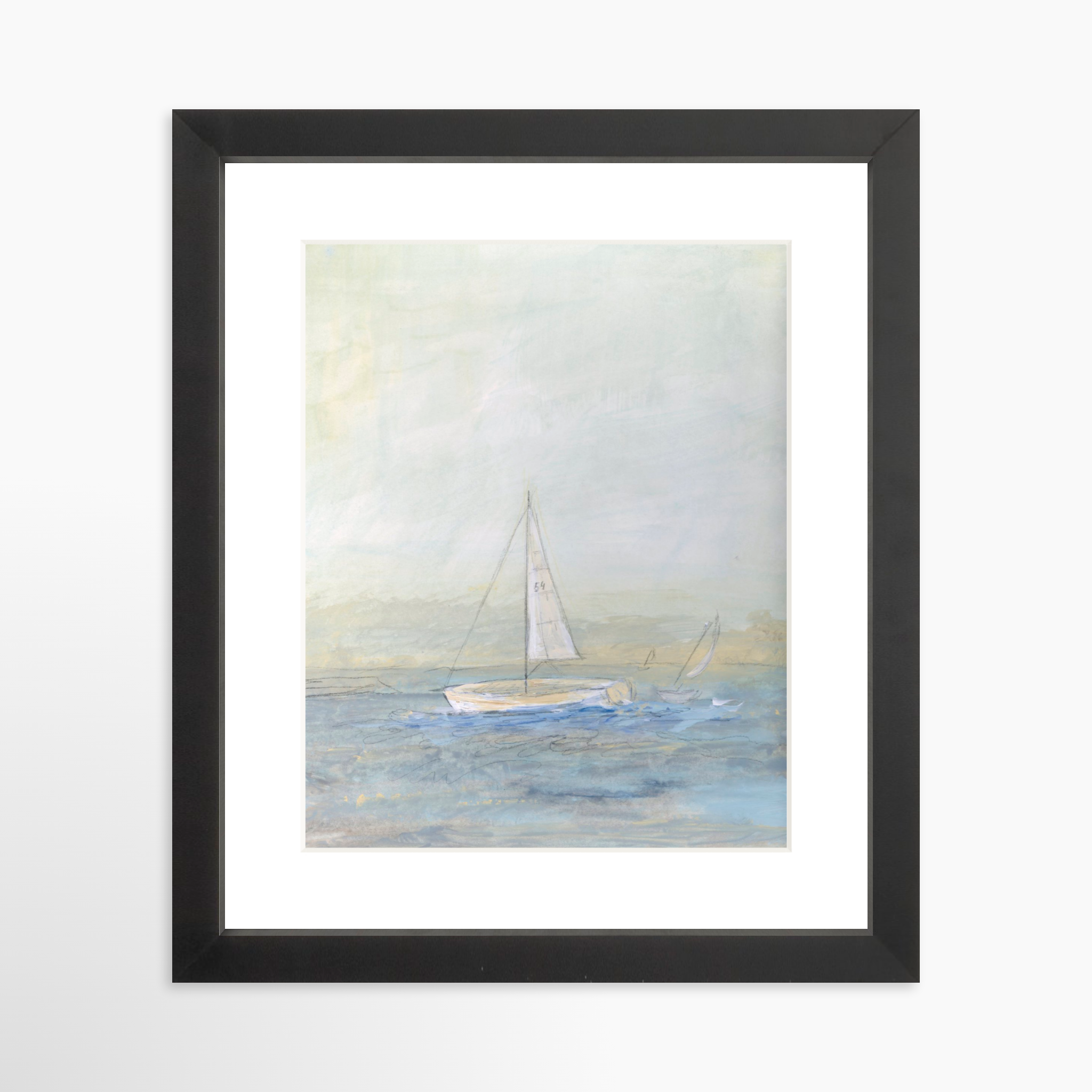 8x10 / Black Frame + White Mat