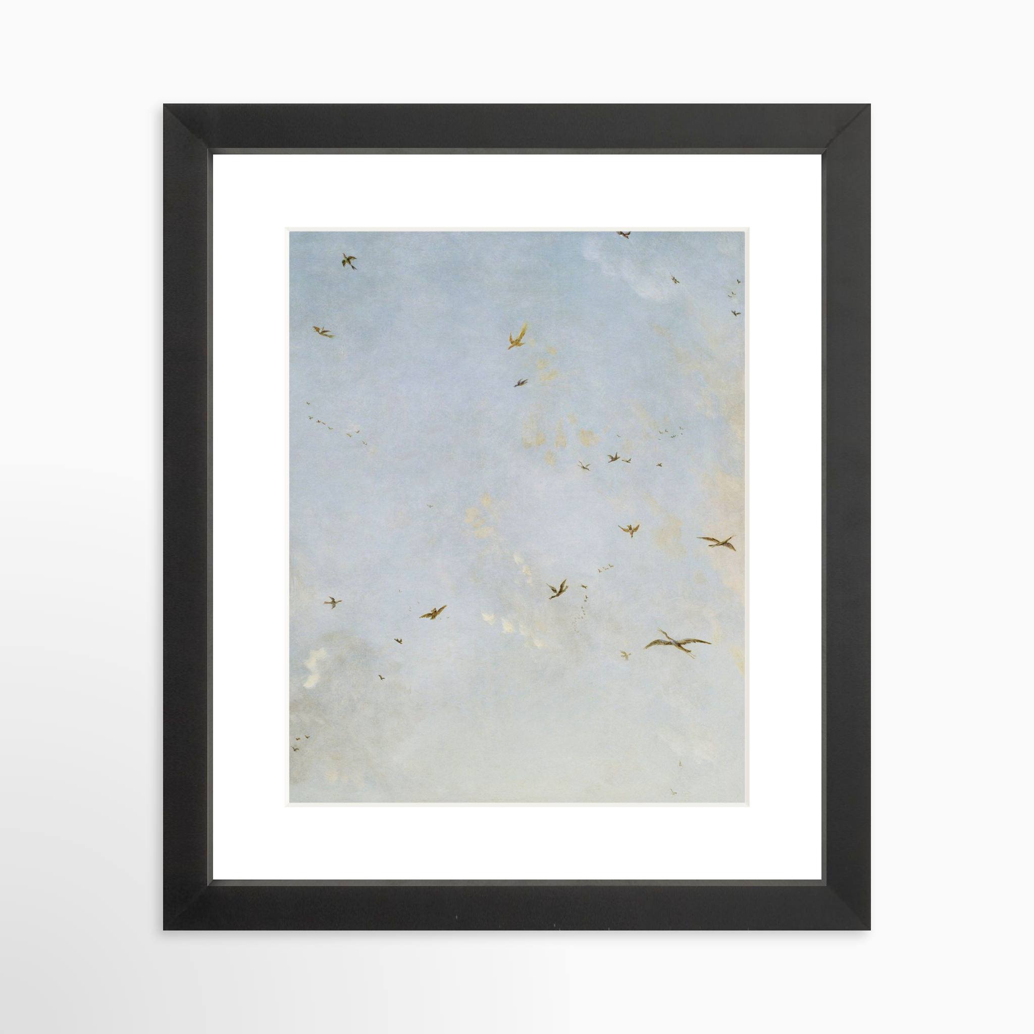 8x10 / Black Frame + White Mat