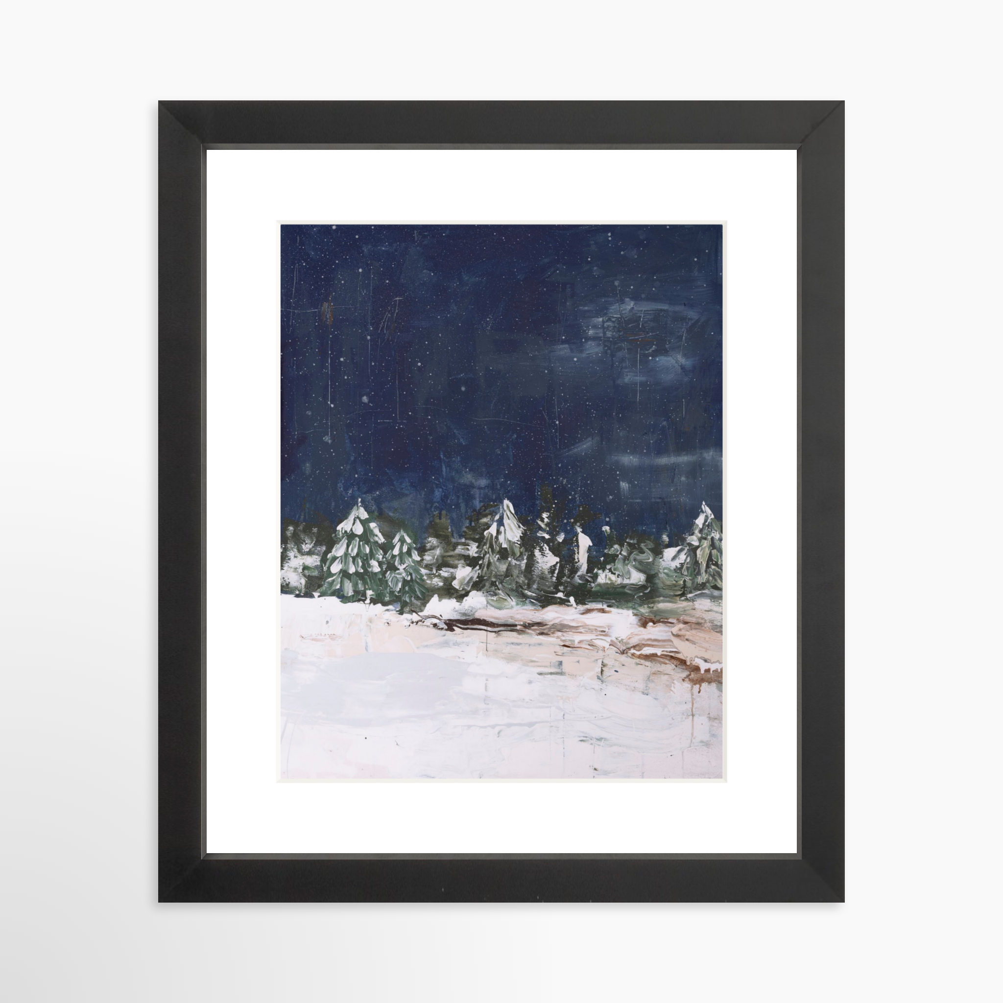 8x10 / Black Frame + White Mat