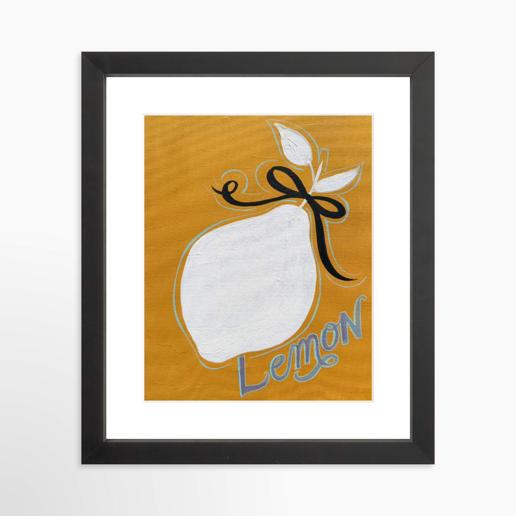 8x10 / Black Frame + White Mat