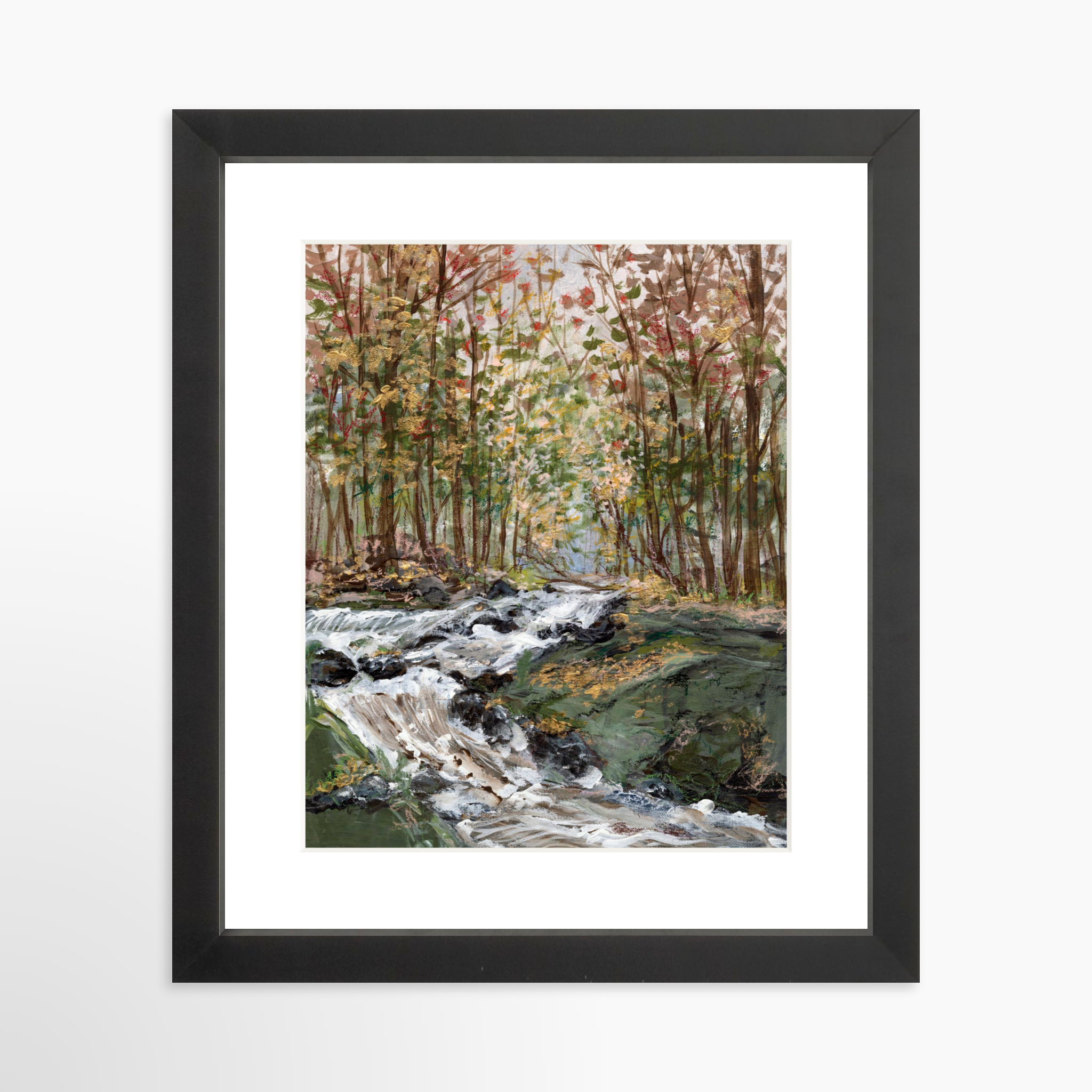 8x10 / Black Frame + White Mat