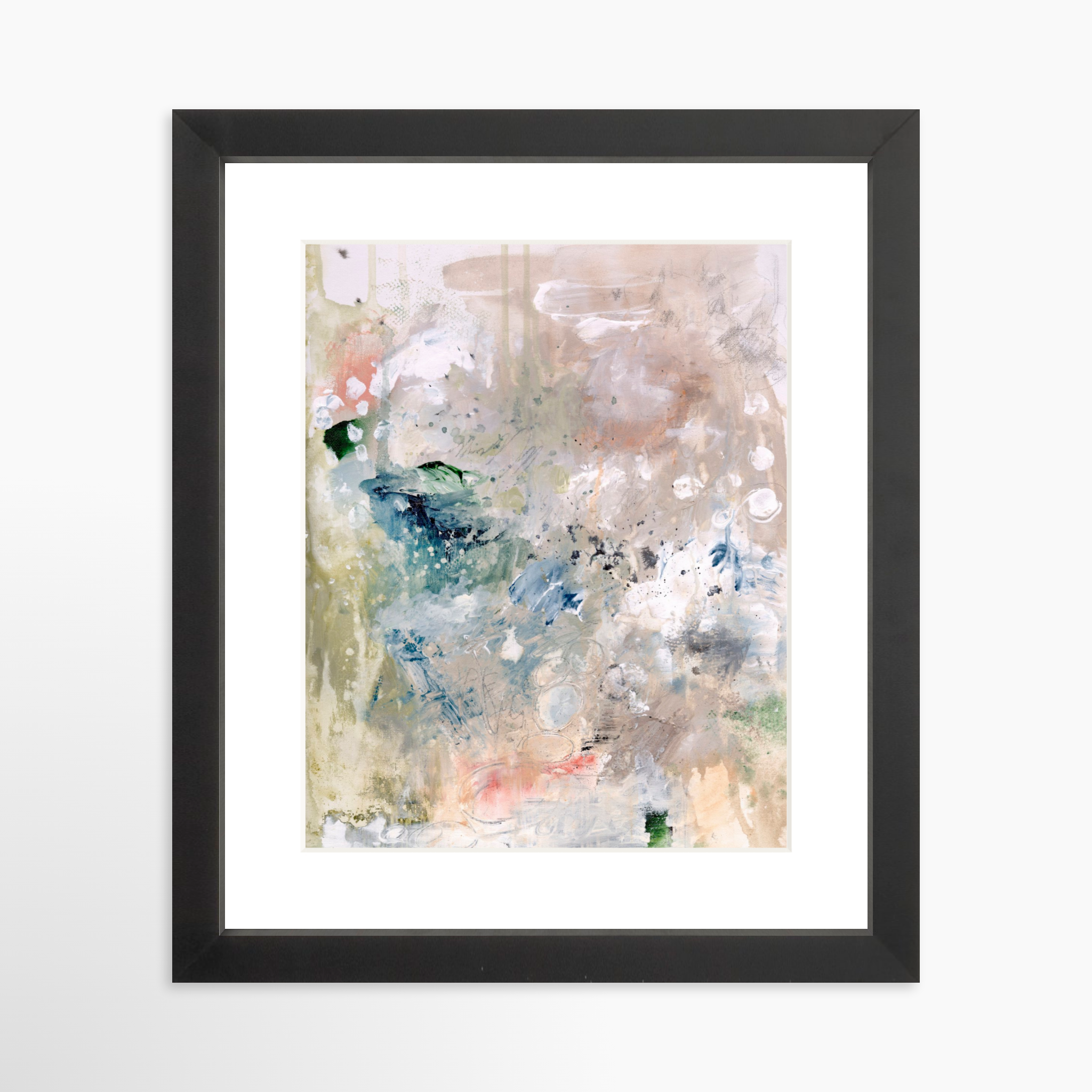 8x10 / Black Frame + White Mat