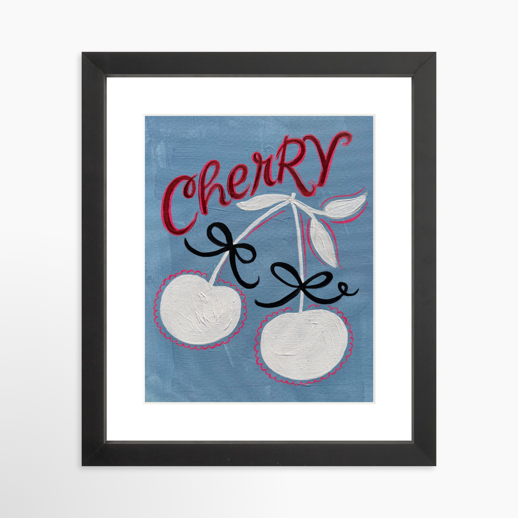 8x10 / Black Frame + White Mat