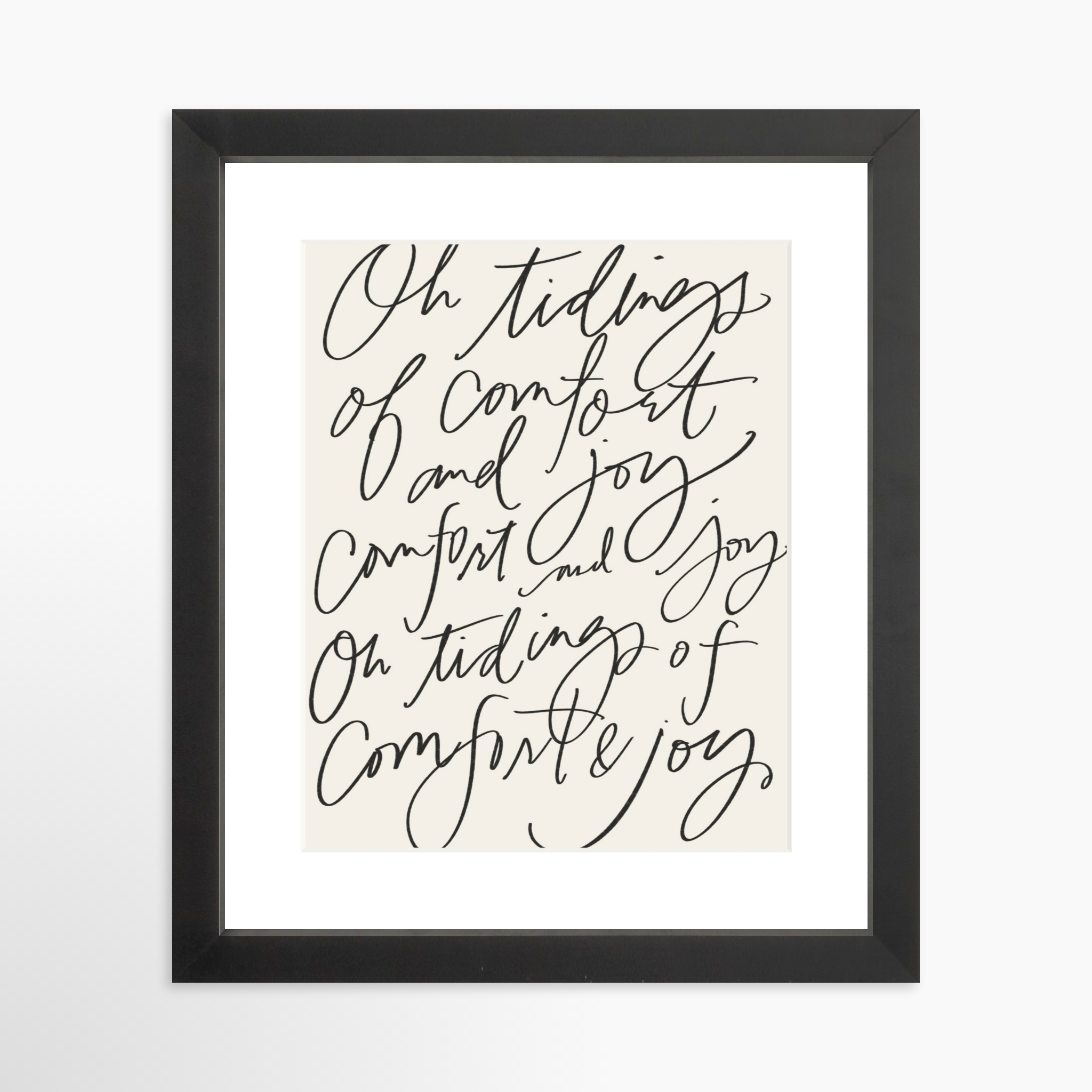 8x10 / Black Frame + White Mat