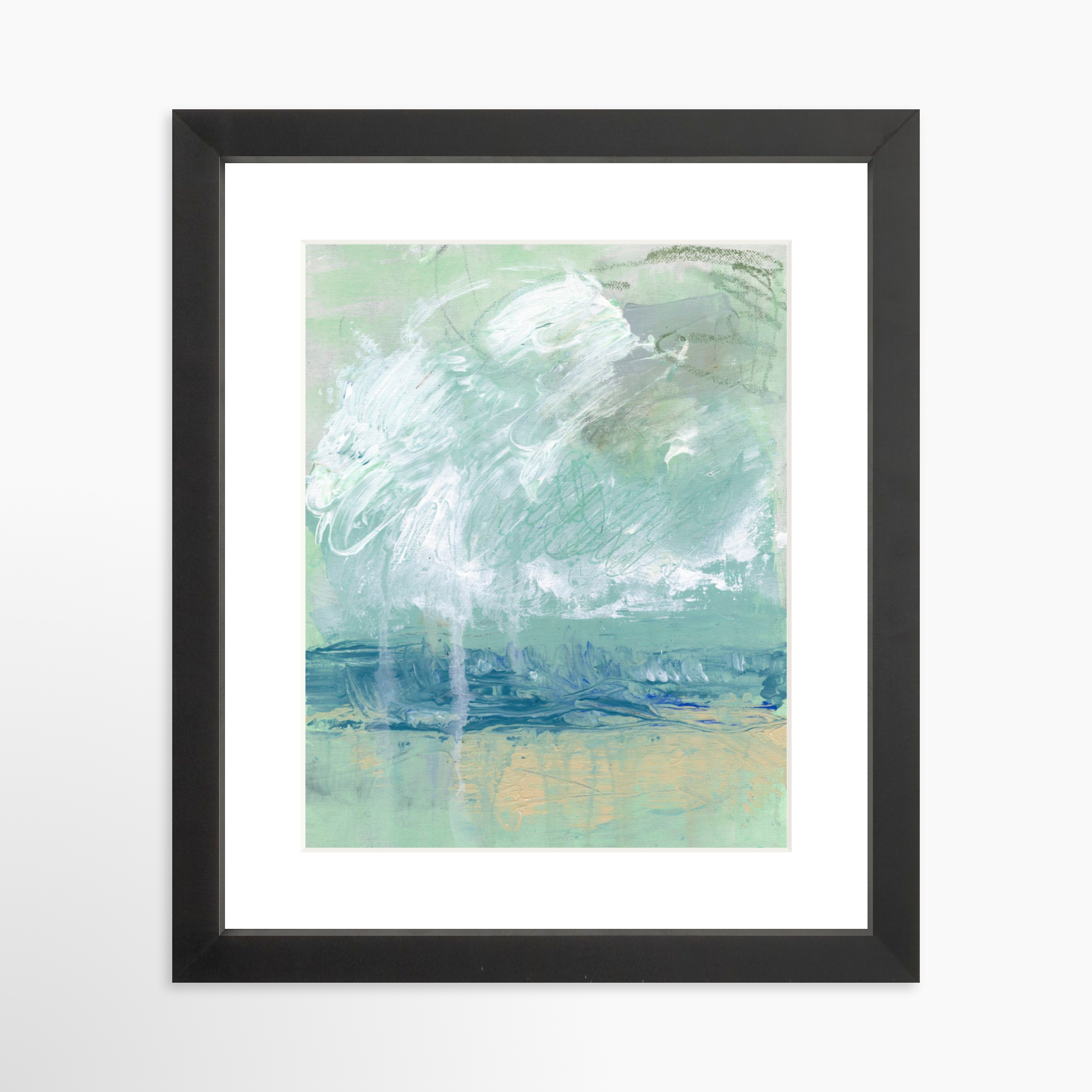 8x10 / Black Frame + White Mat