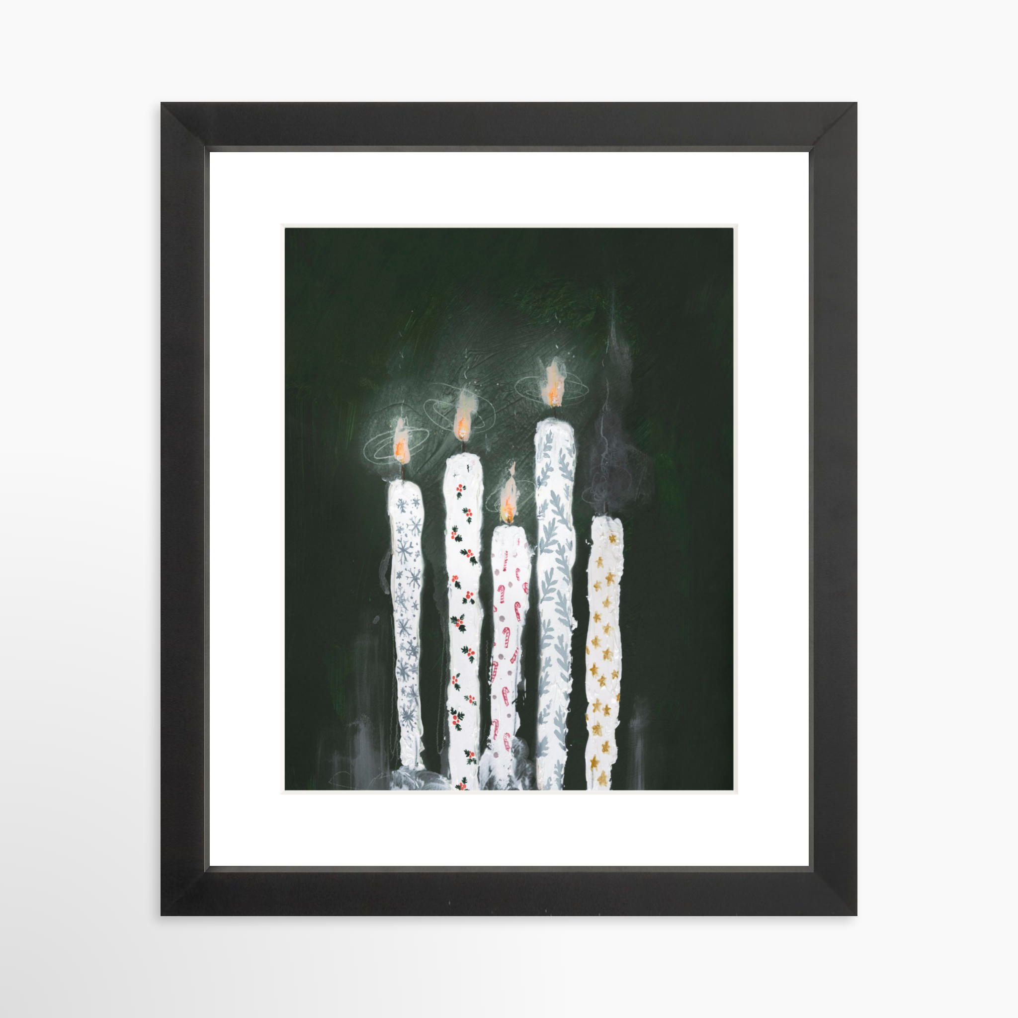 8x10 / Black Frame + White Mat