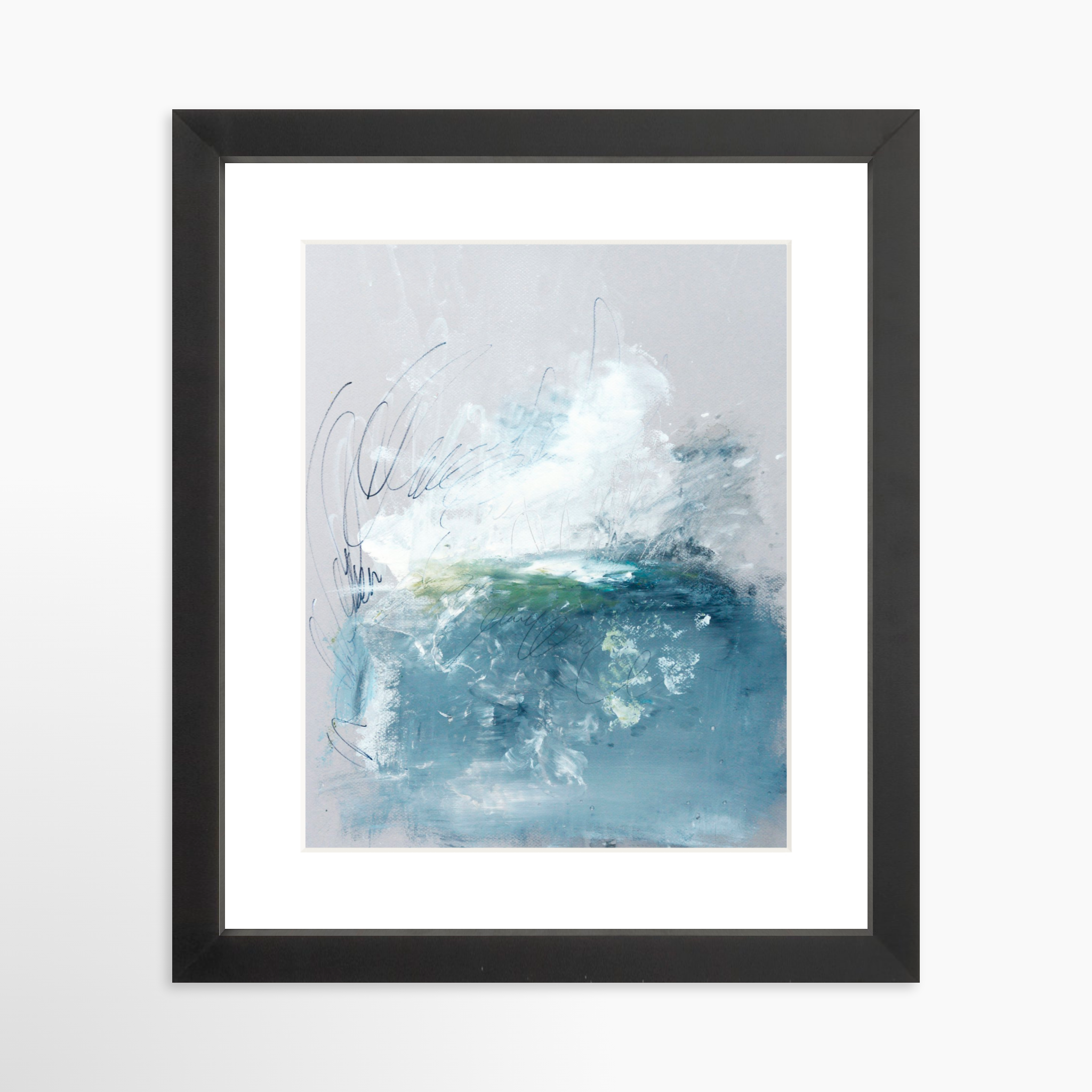 8x10 / Black Frame + White Mat