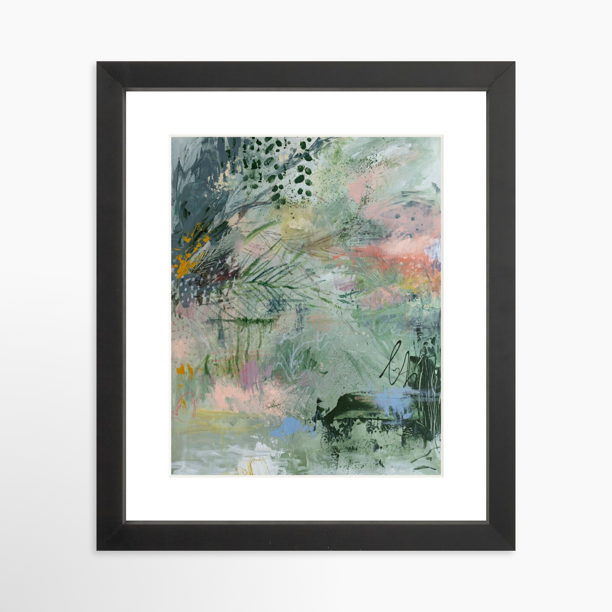 8x10 / Black Frame + White Mat