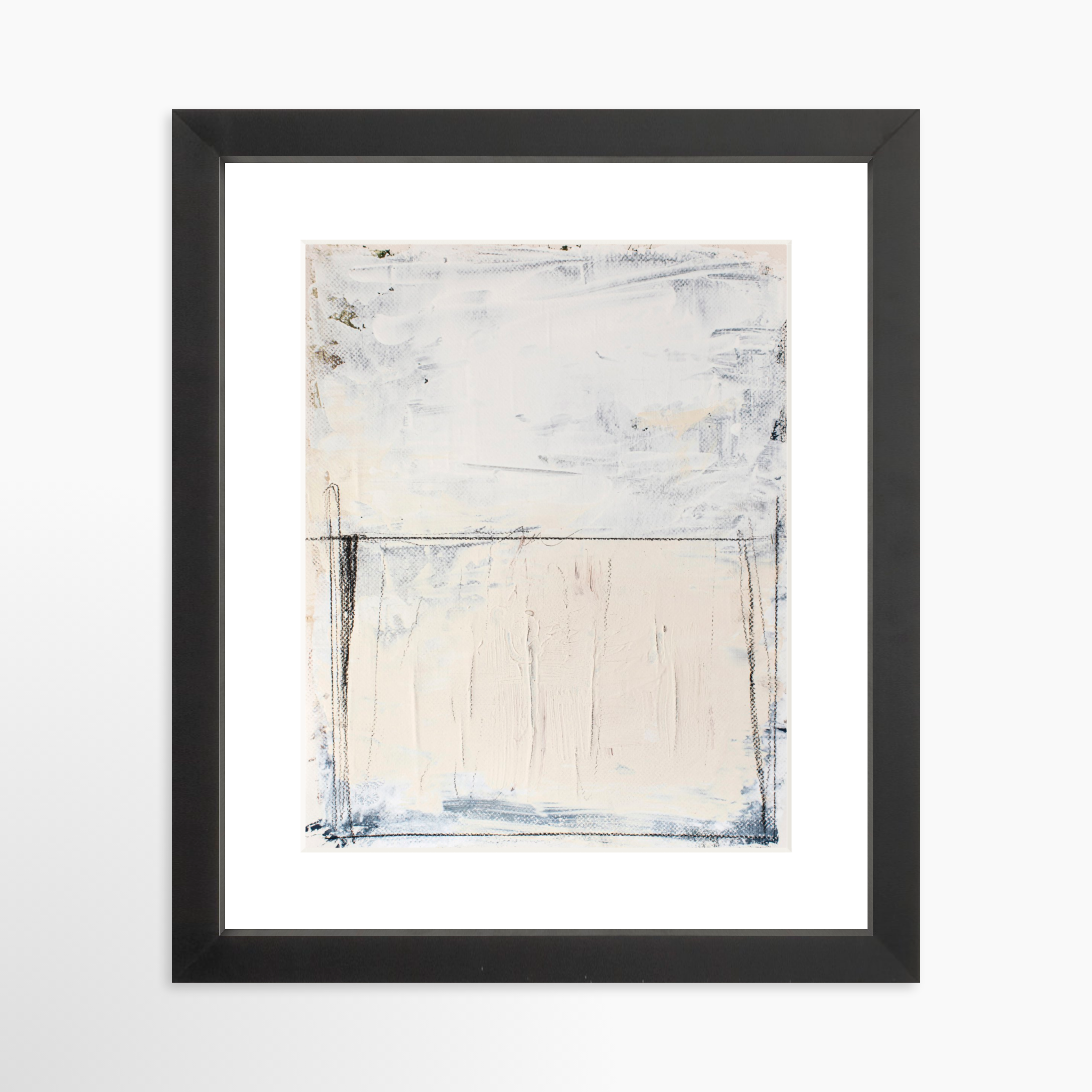 8x10 / Black Frame + White Mat