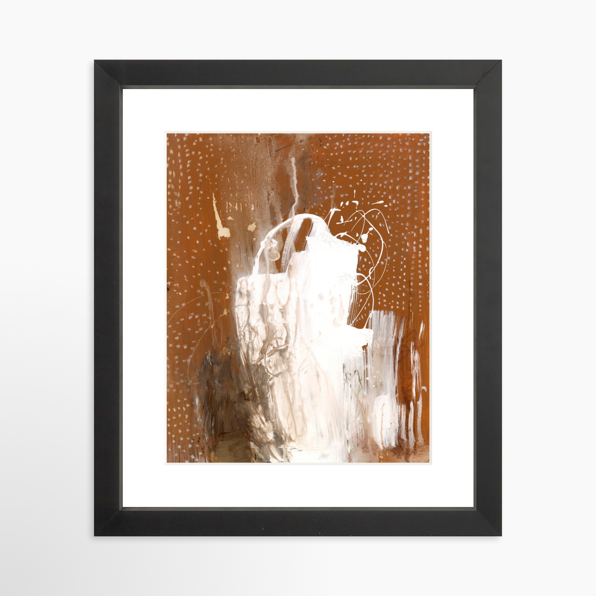 8x10 / Black Frame + White Mat