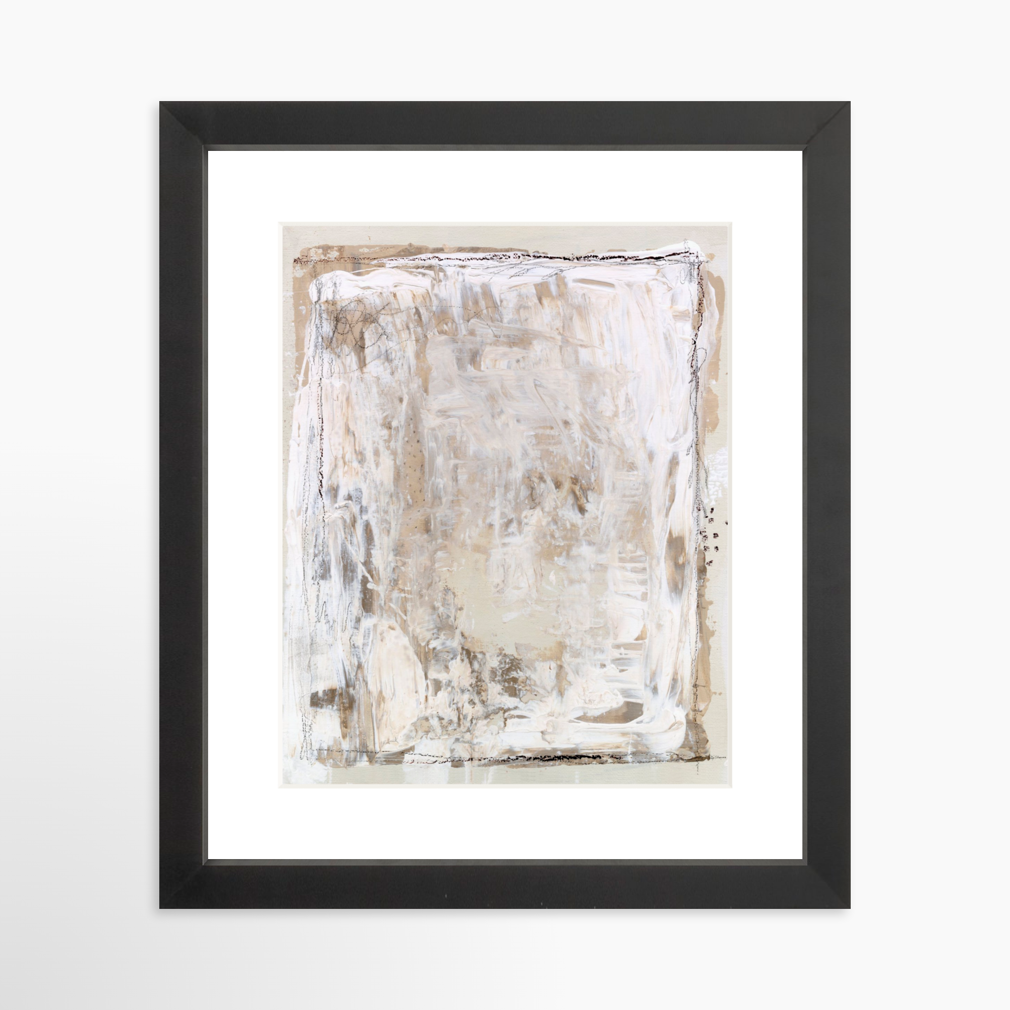 8x10 / Black Frame + White Mat