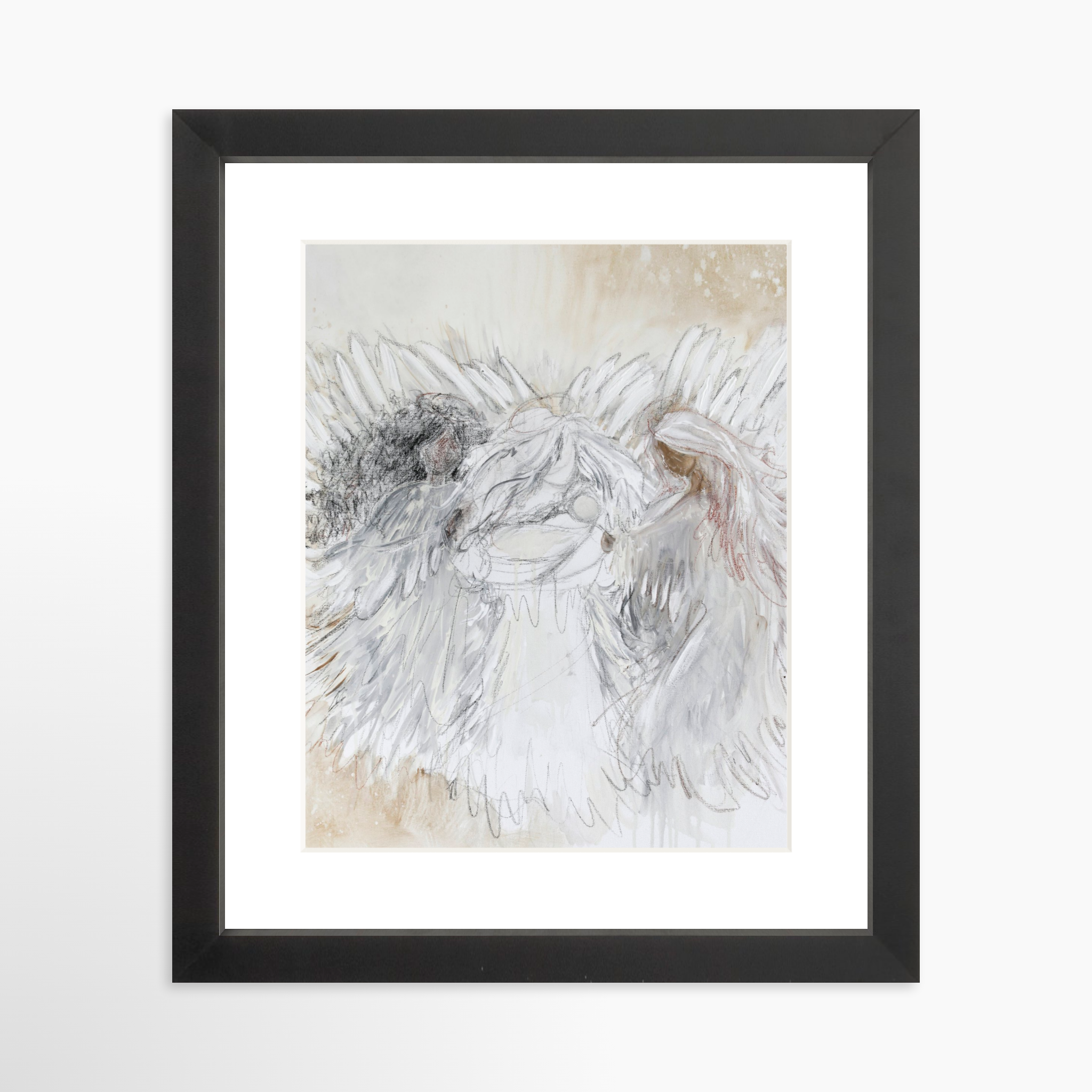8x10 / Black Frame + White Mat