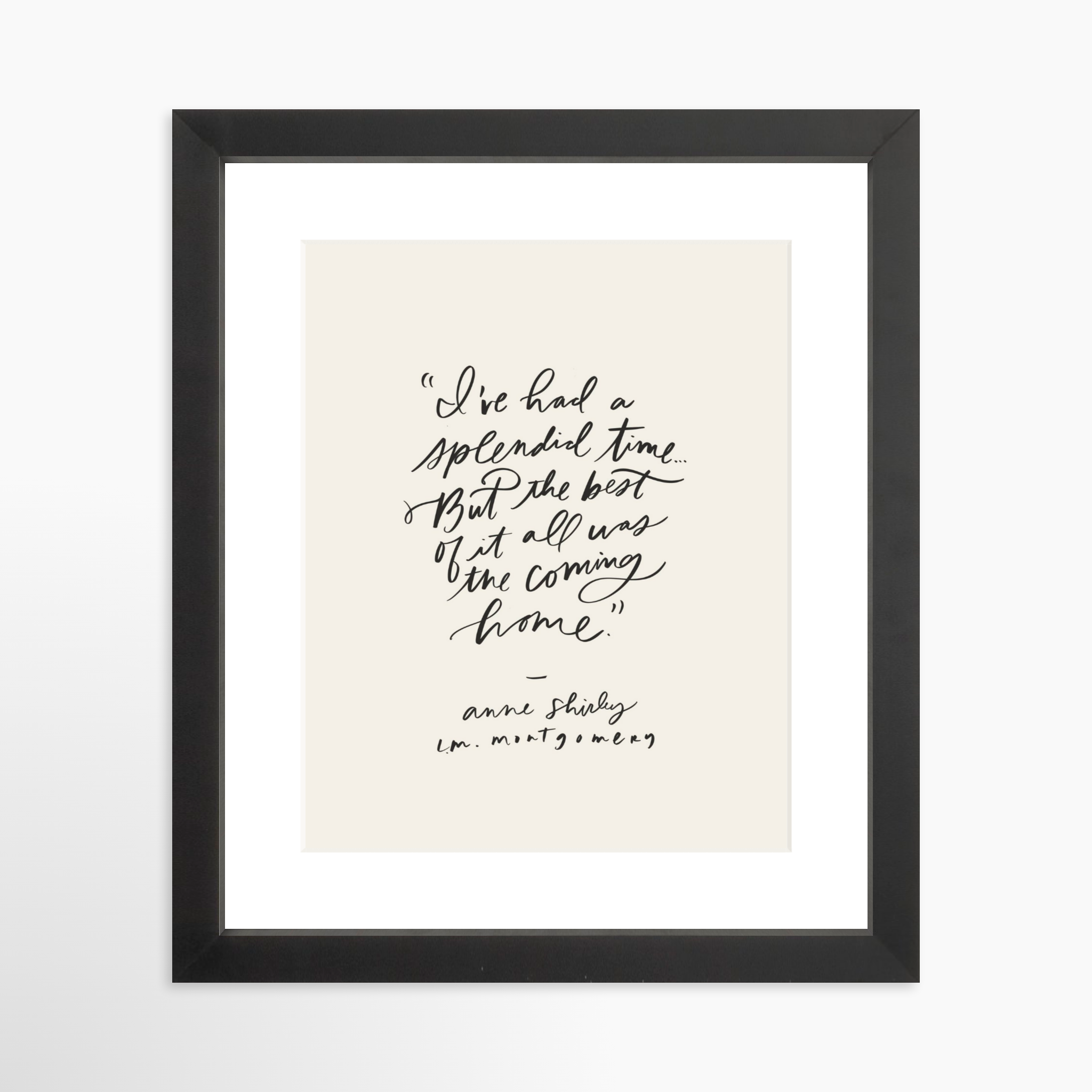 8x10 / Black Frame + White Mat
