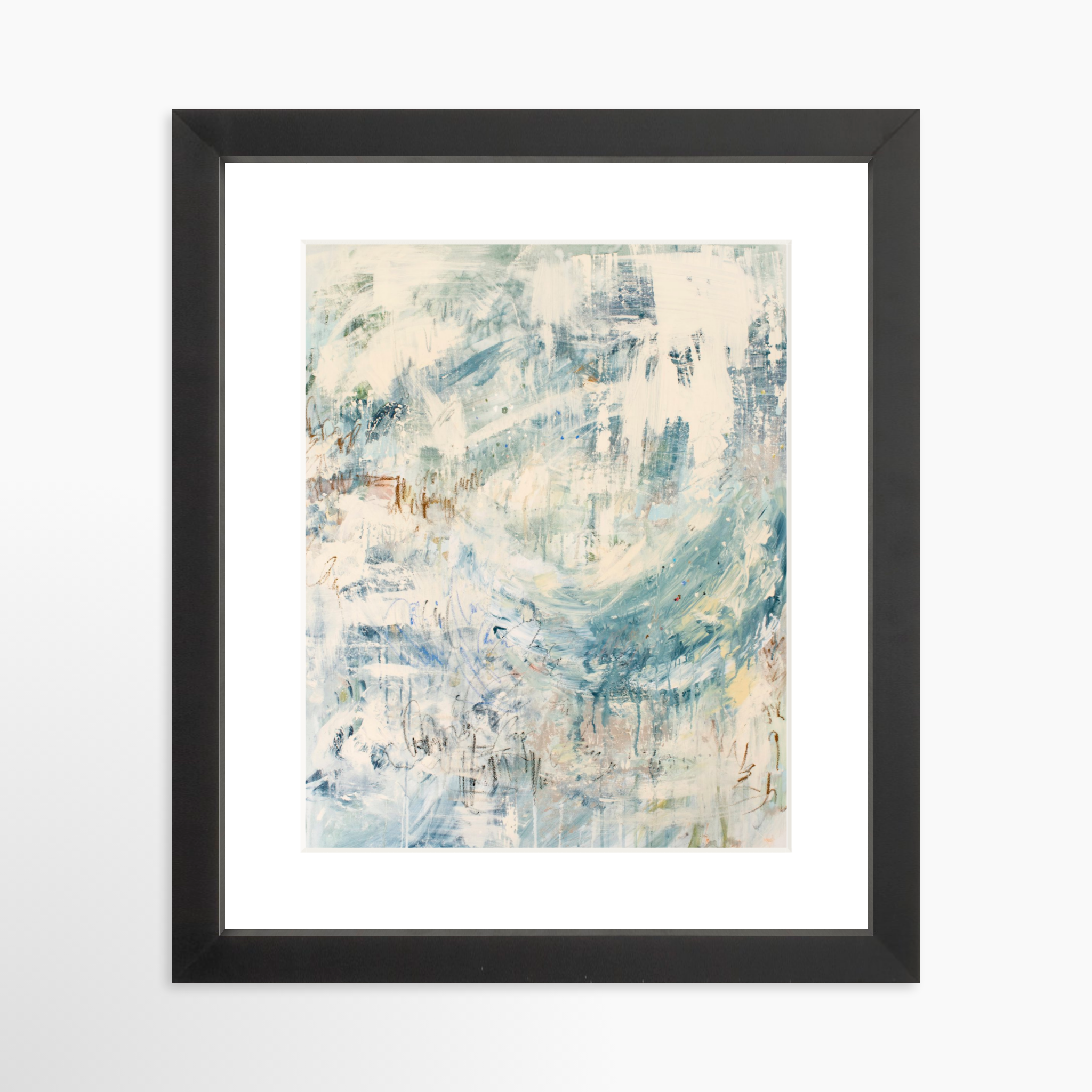 8x10 / Black Frame + White Mat