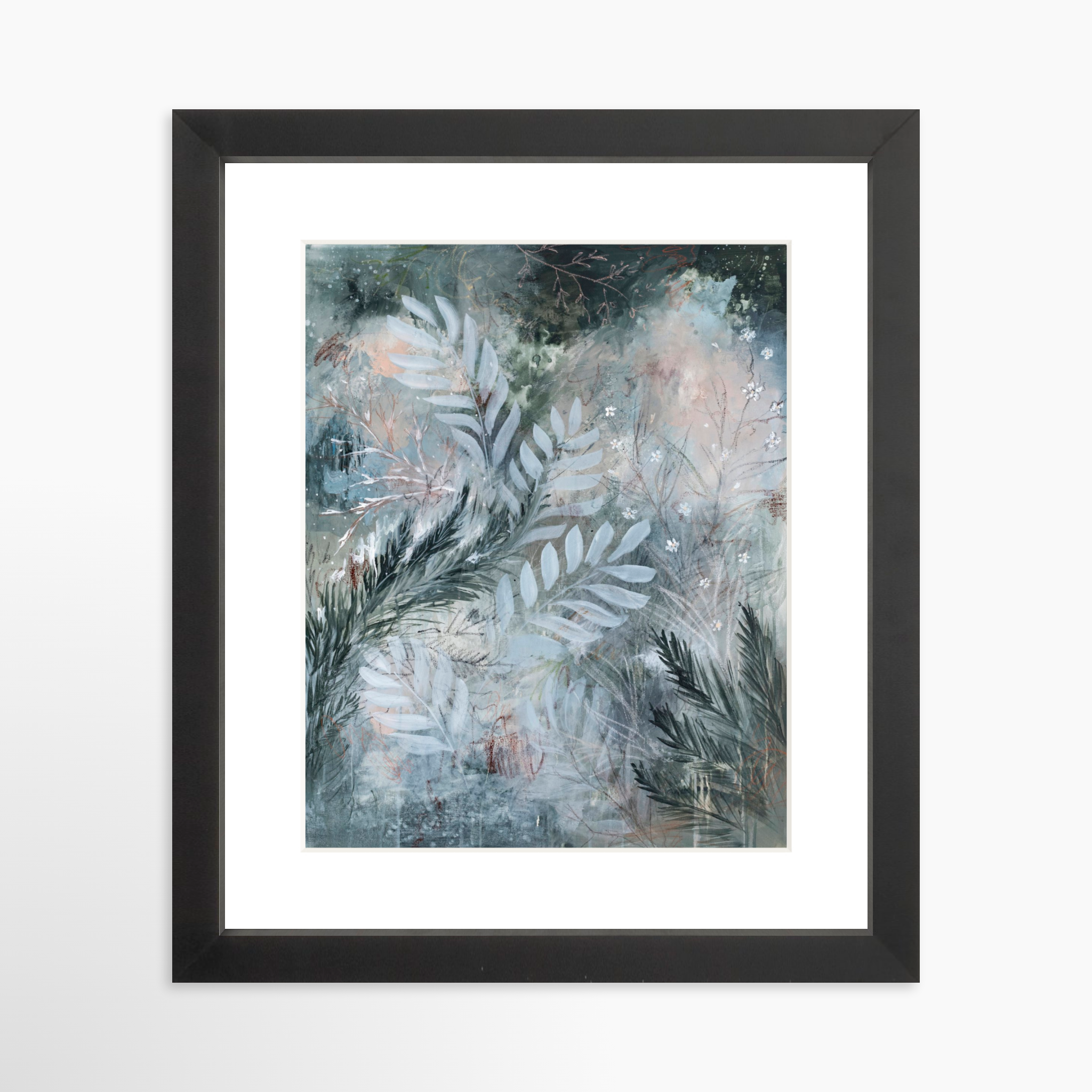 8x10 / Black Frame + White Mat