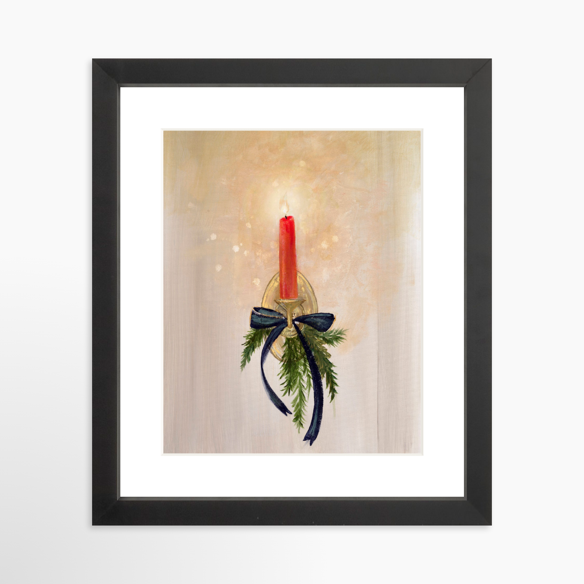 8x10 / Black Frame + White Mat