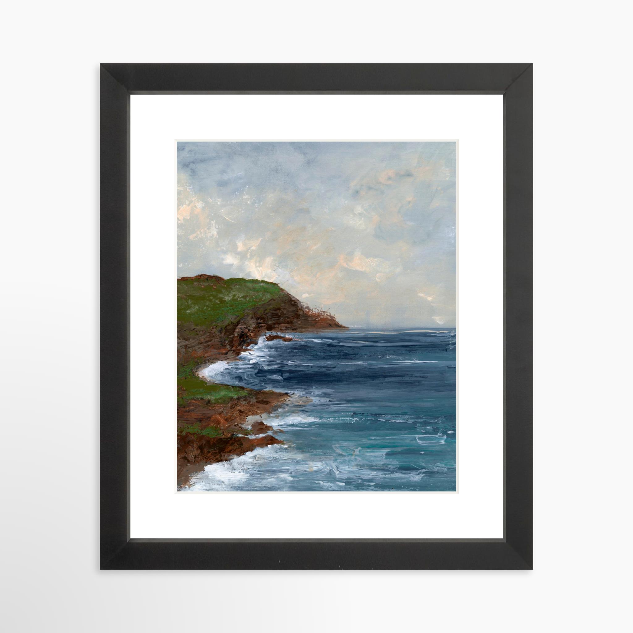 8x10 / Black Frame + White Mat