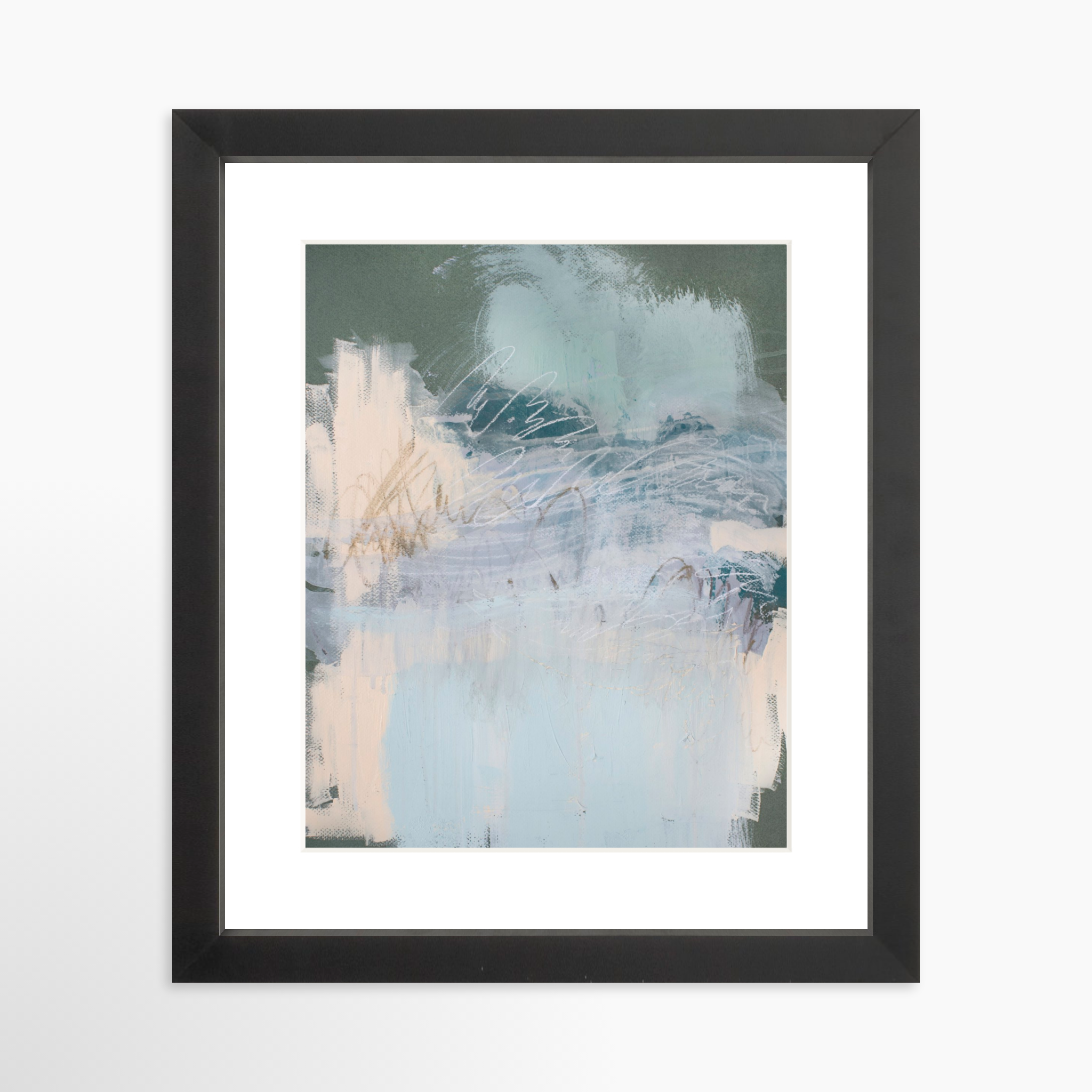8x10 / Black Frame + White Mat