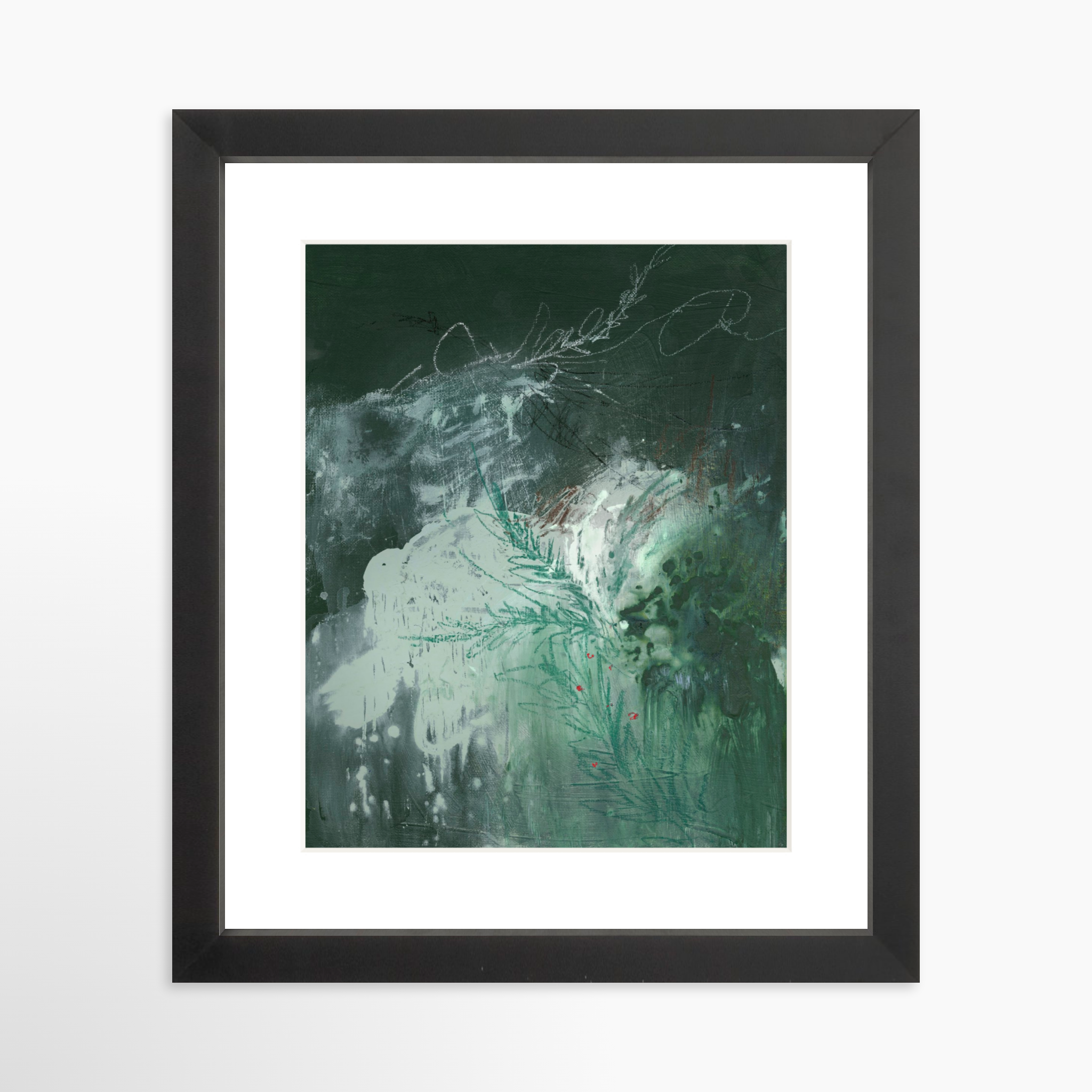 8x10 / Black Frame + White Mat