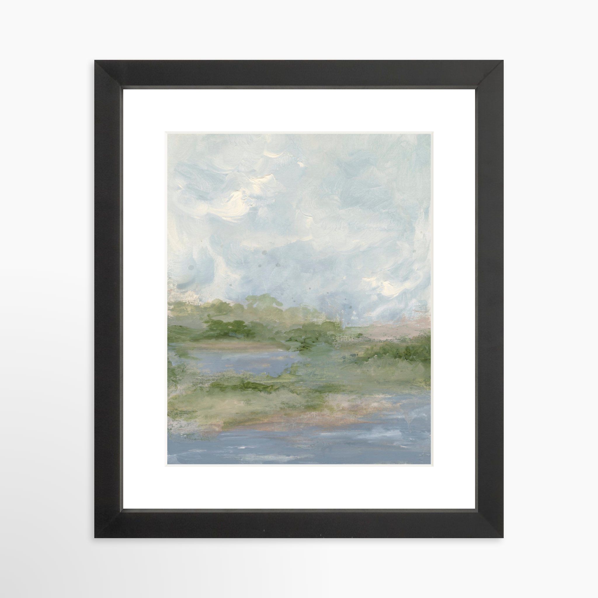 8x10 / Black Frame + White Mat
