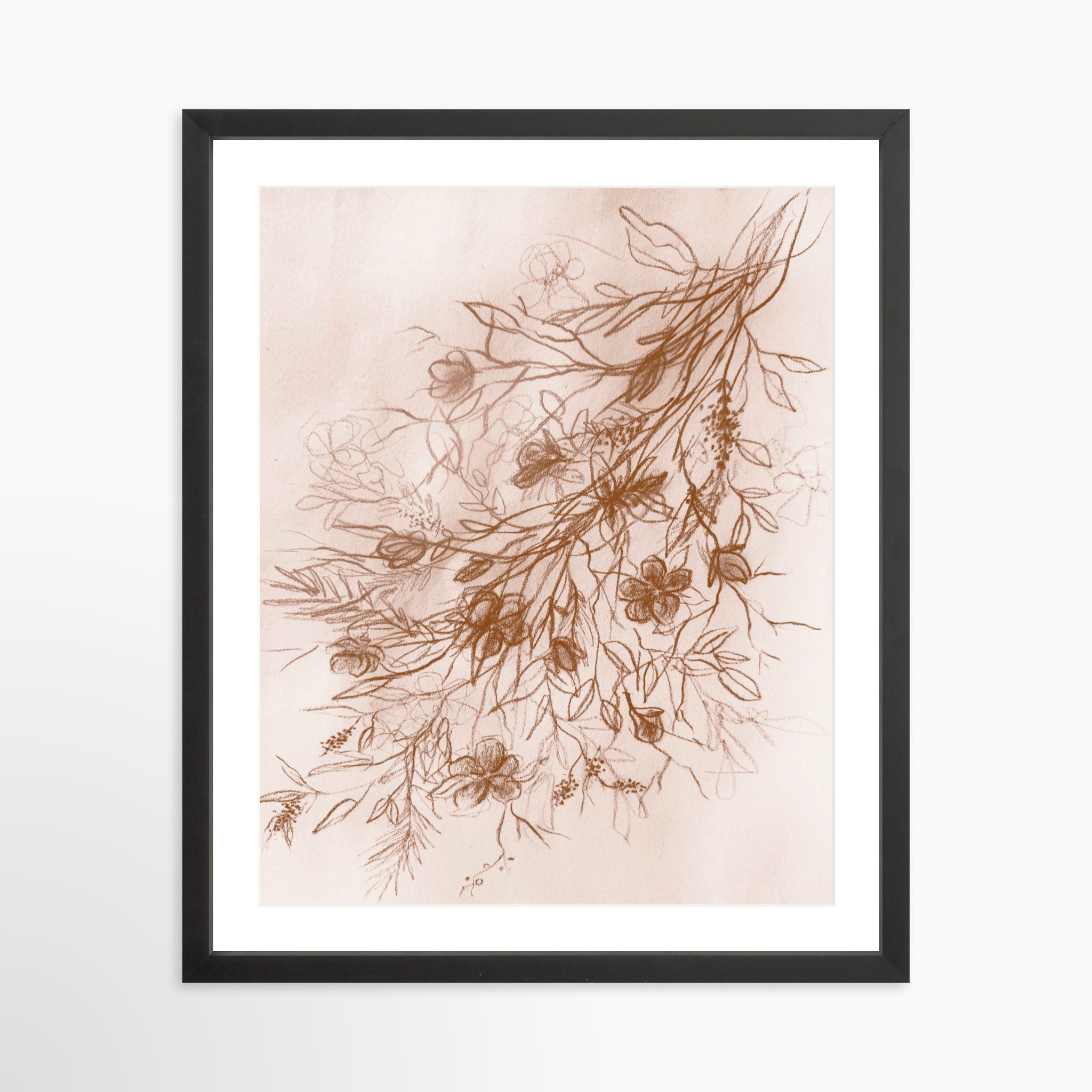 16x20 / Black Frame + White Mat