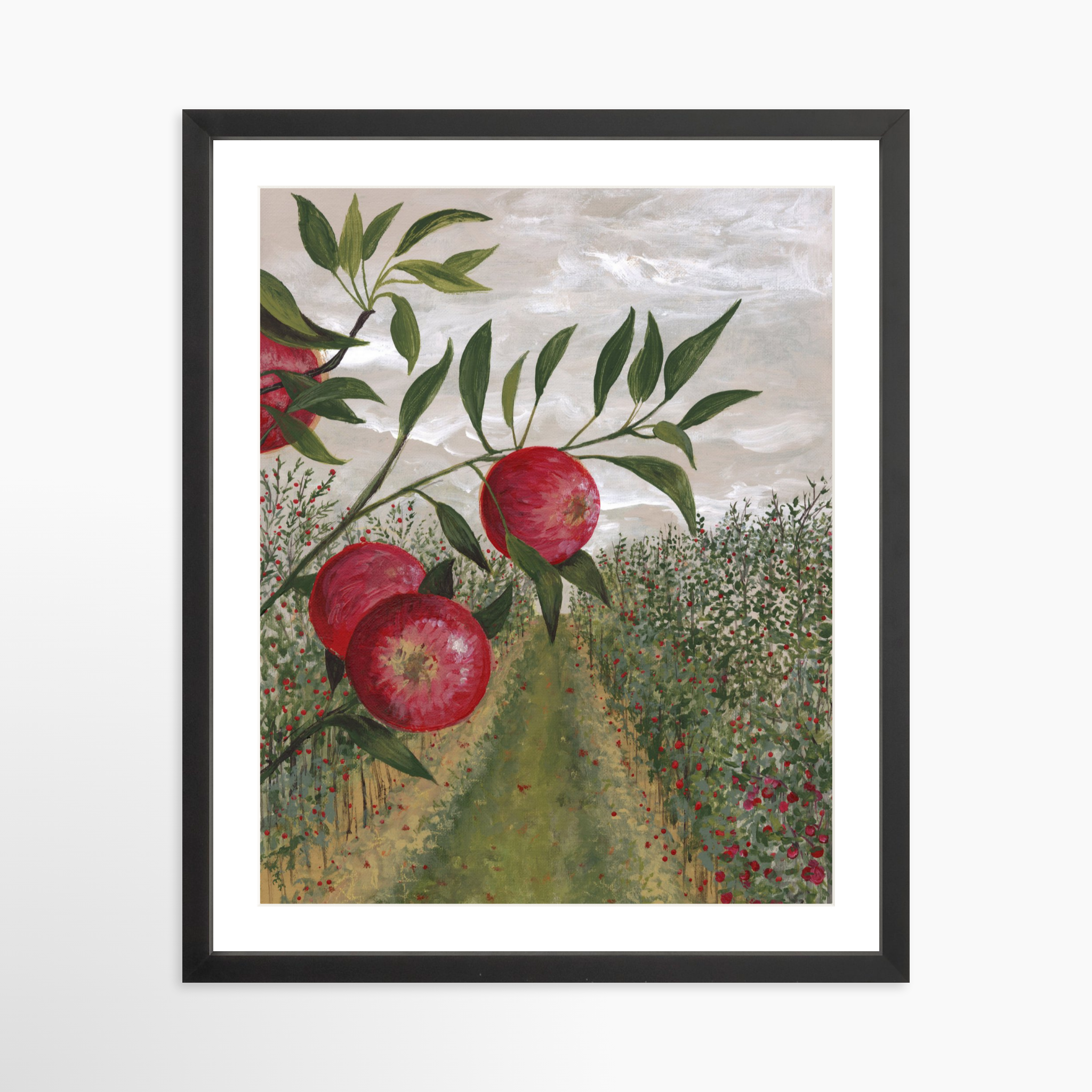 16x20 / Black Frame + White Mat