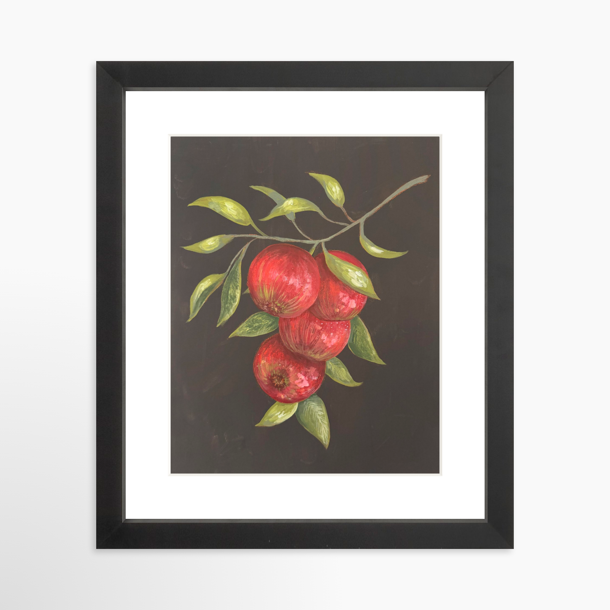 8x10 / Black Frame + White Mat