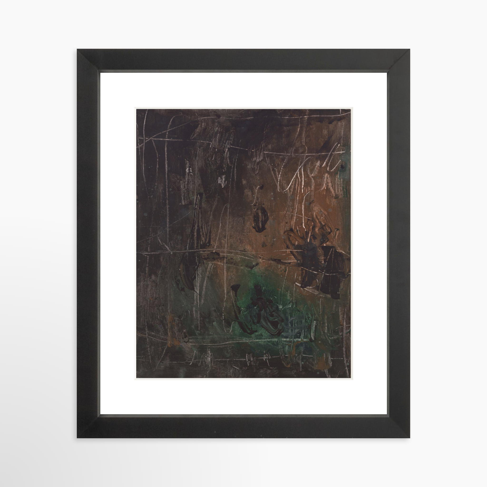 8x10 / Black Frame + White Mat