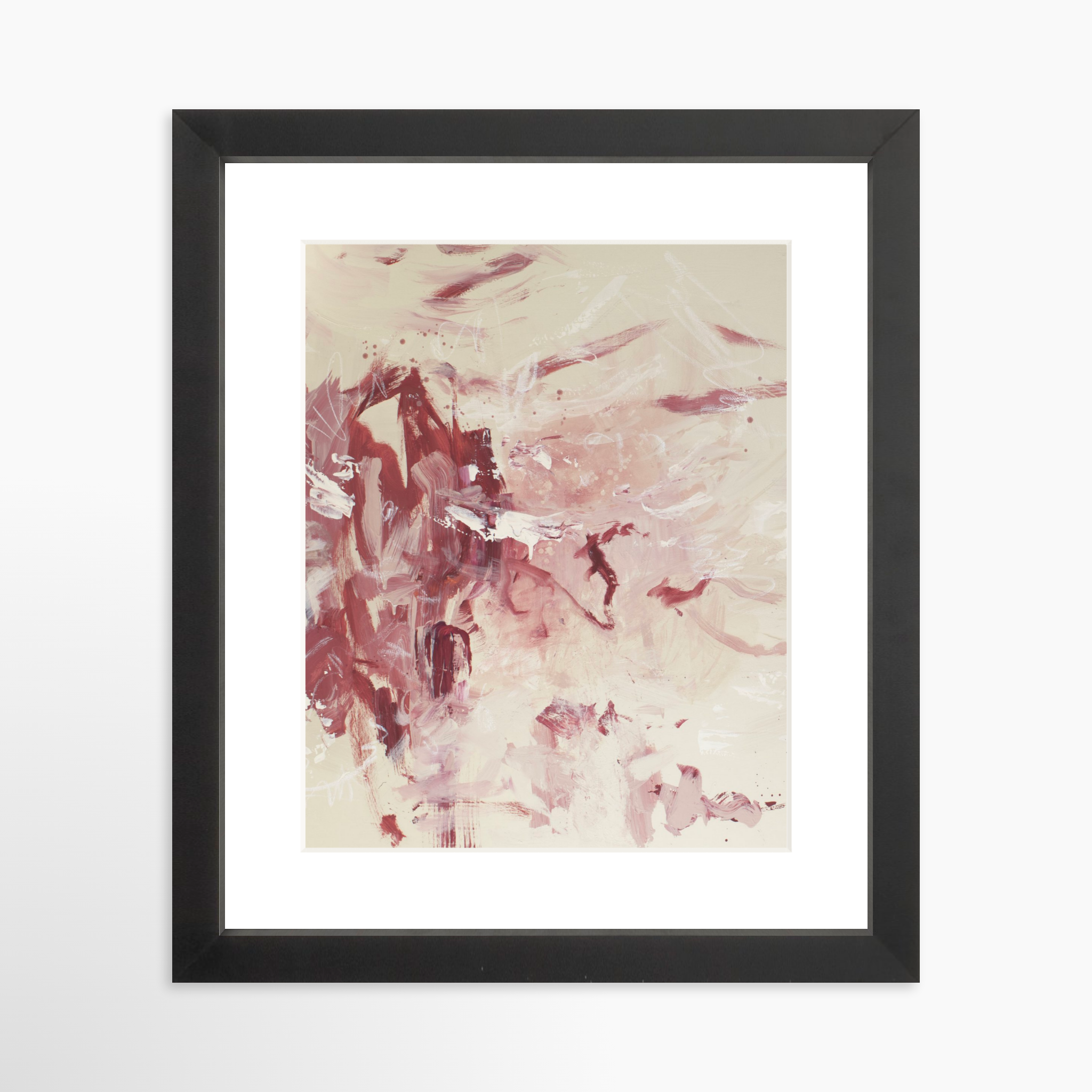 8x10 / Black Frame + White Mat