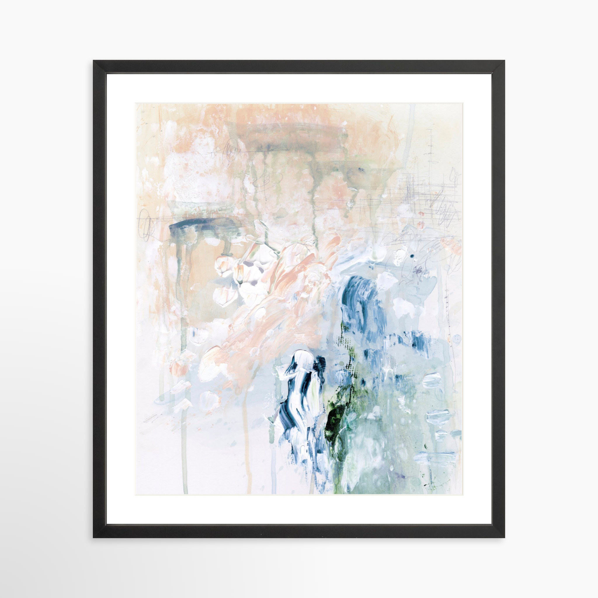 20x25 / Black Frame + White Mat