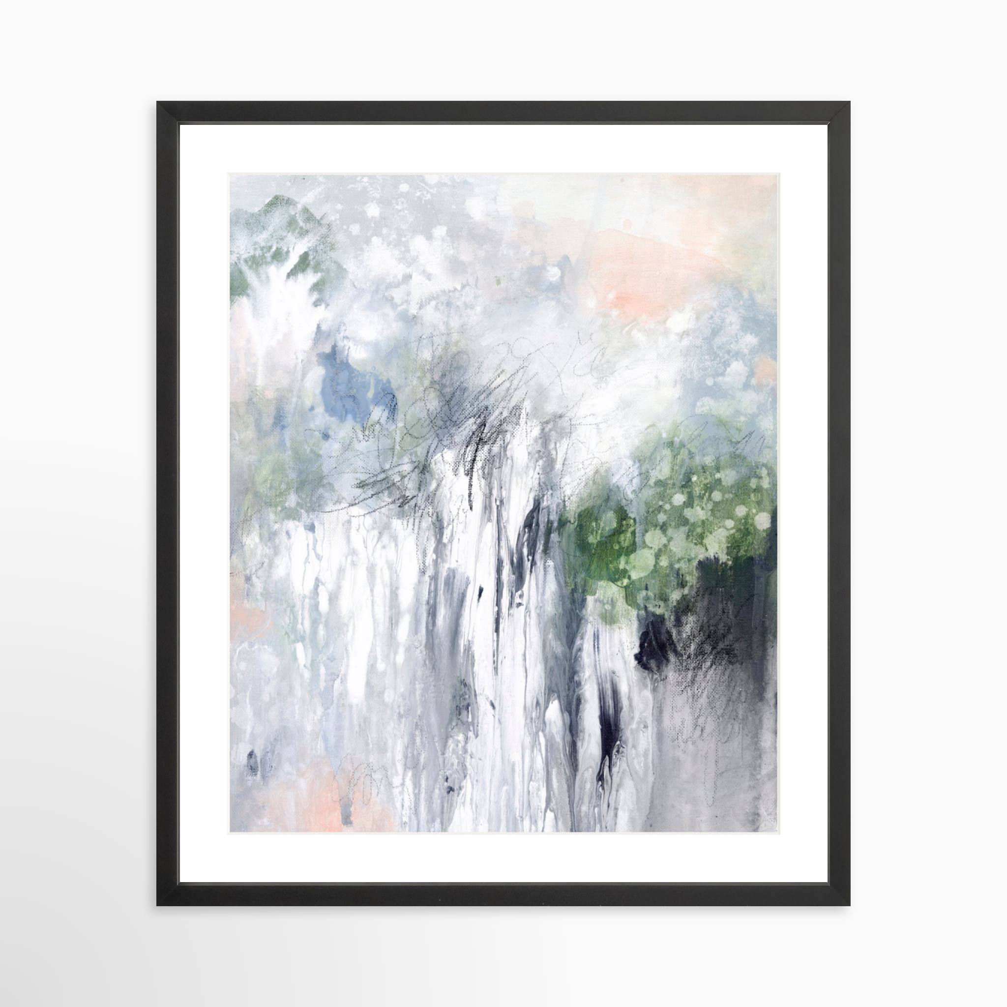 20x25 / Black Frame + White Mat