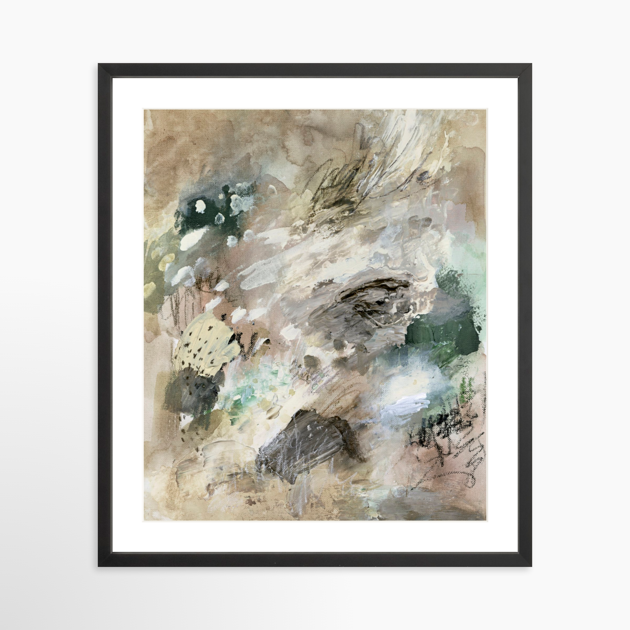 20x25 / Black Frame + White Mat