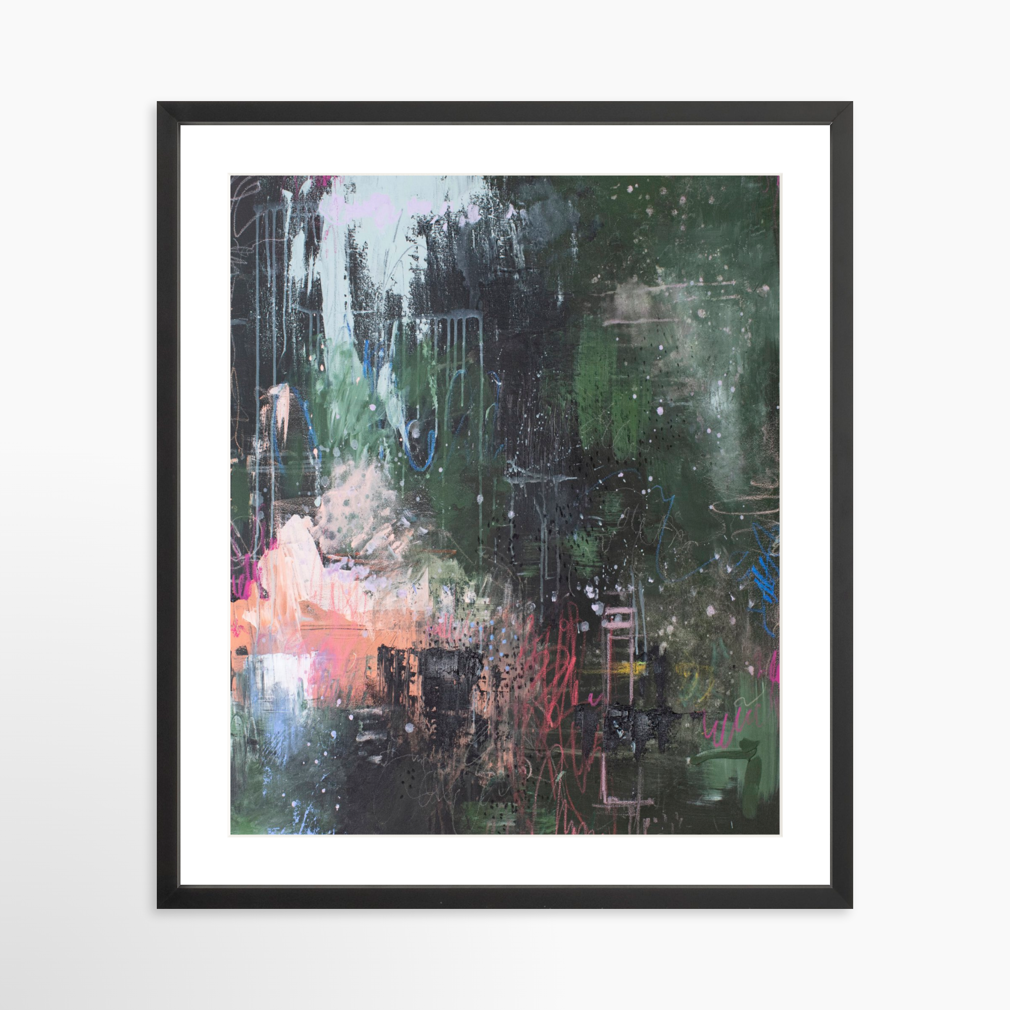 20x25 / Black Frame + White Mat