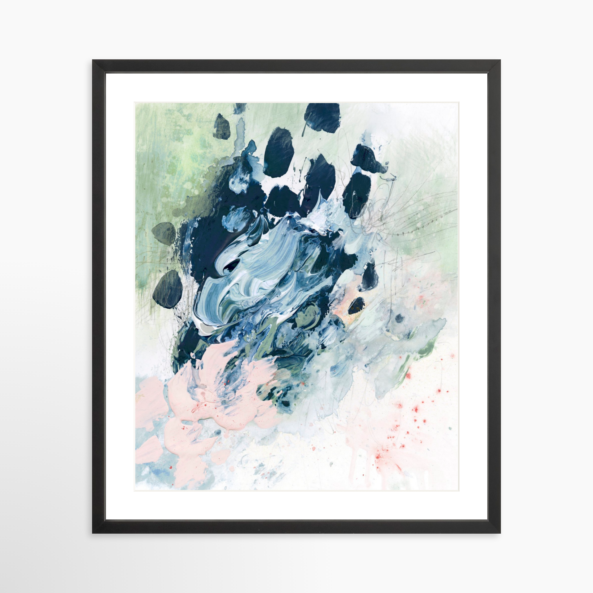 20x25 / Black Frame + White Mat