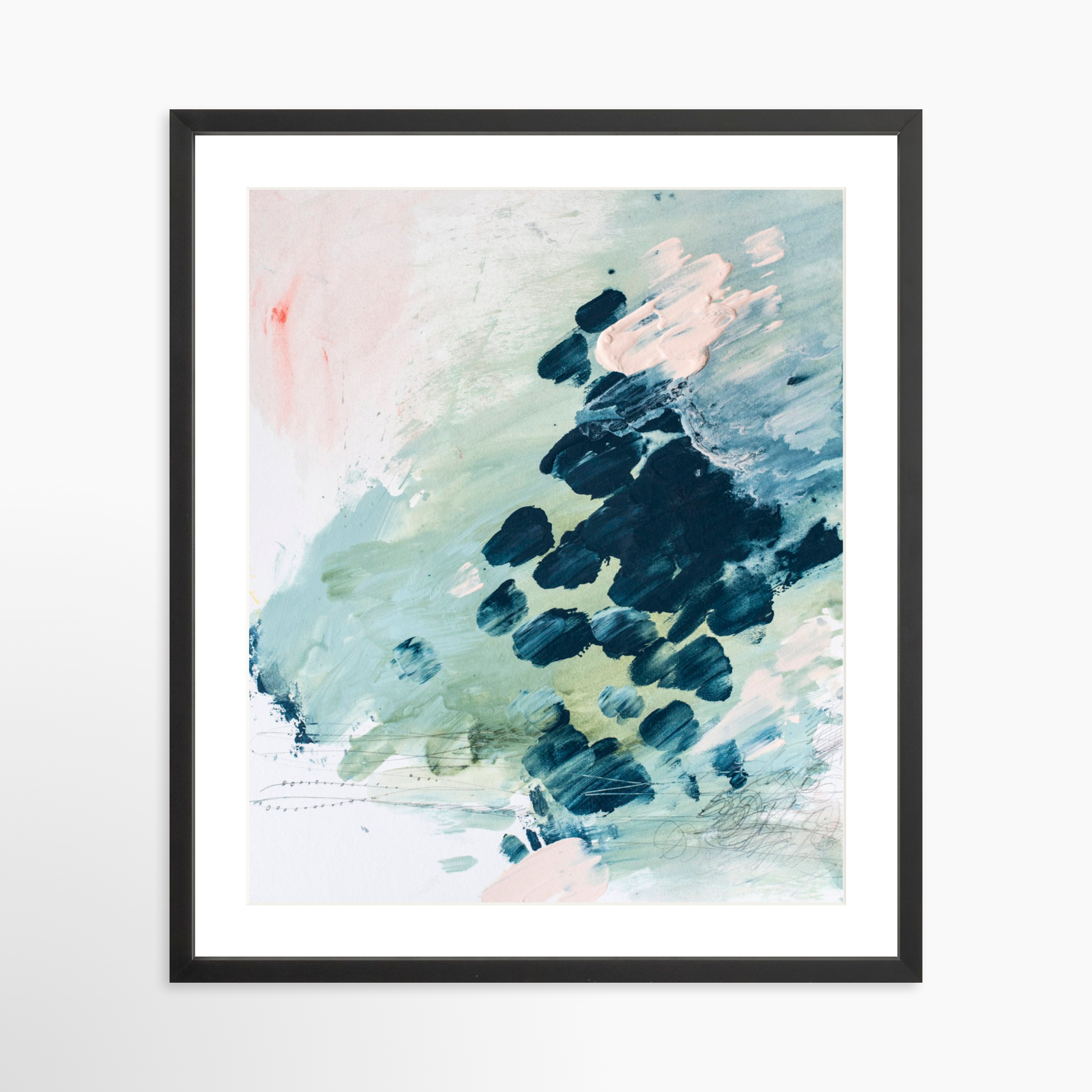 20x25 / Black Frame + White Mat