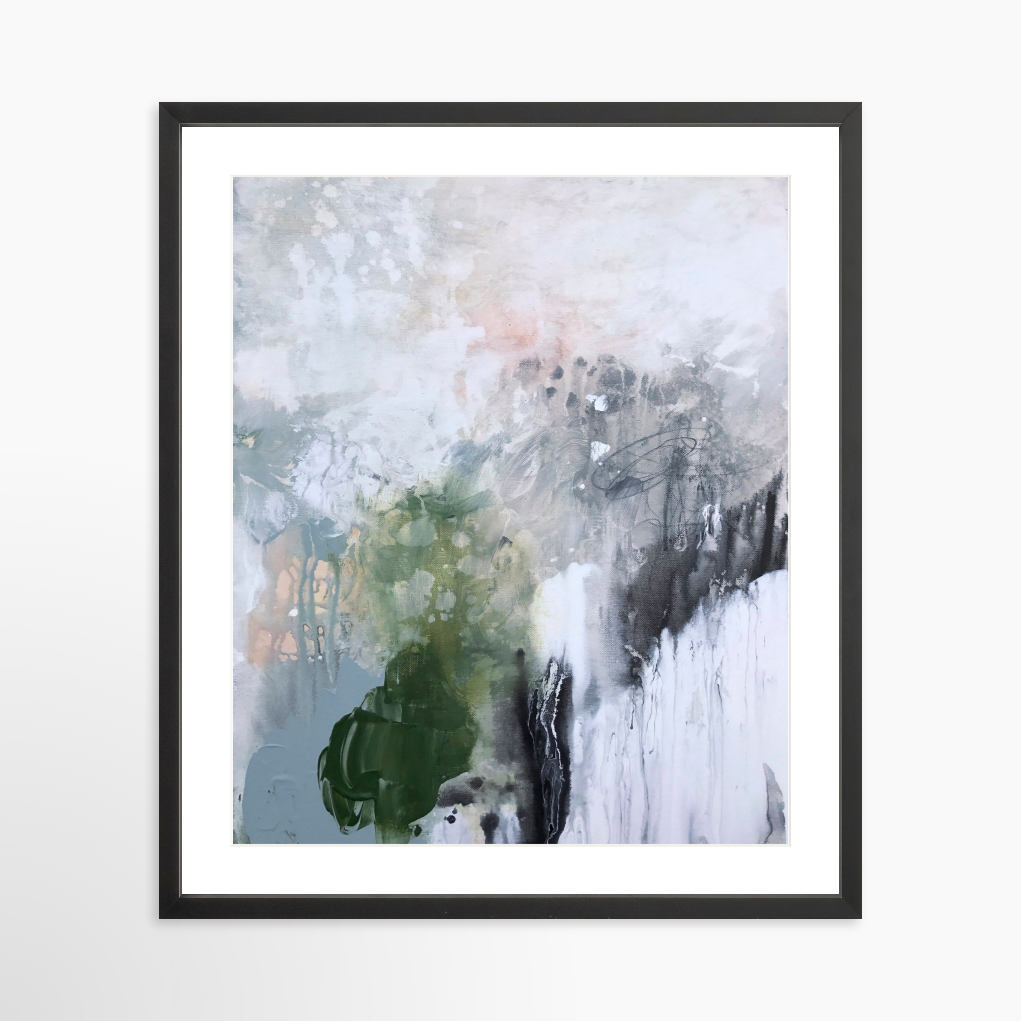 20x25 / Black Frame + White Mat