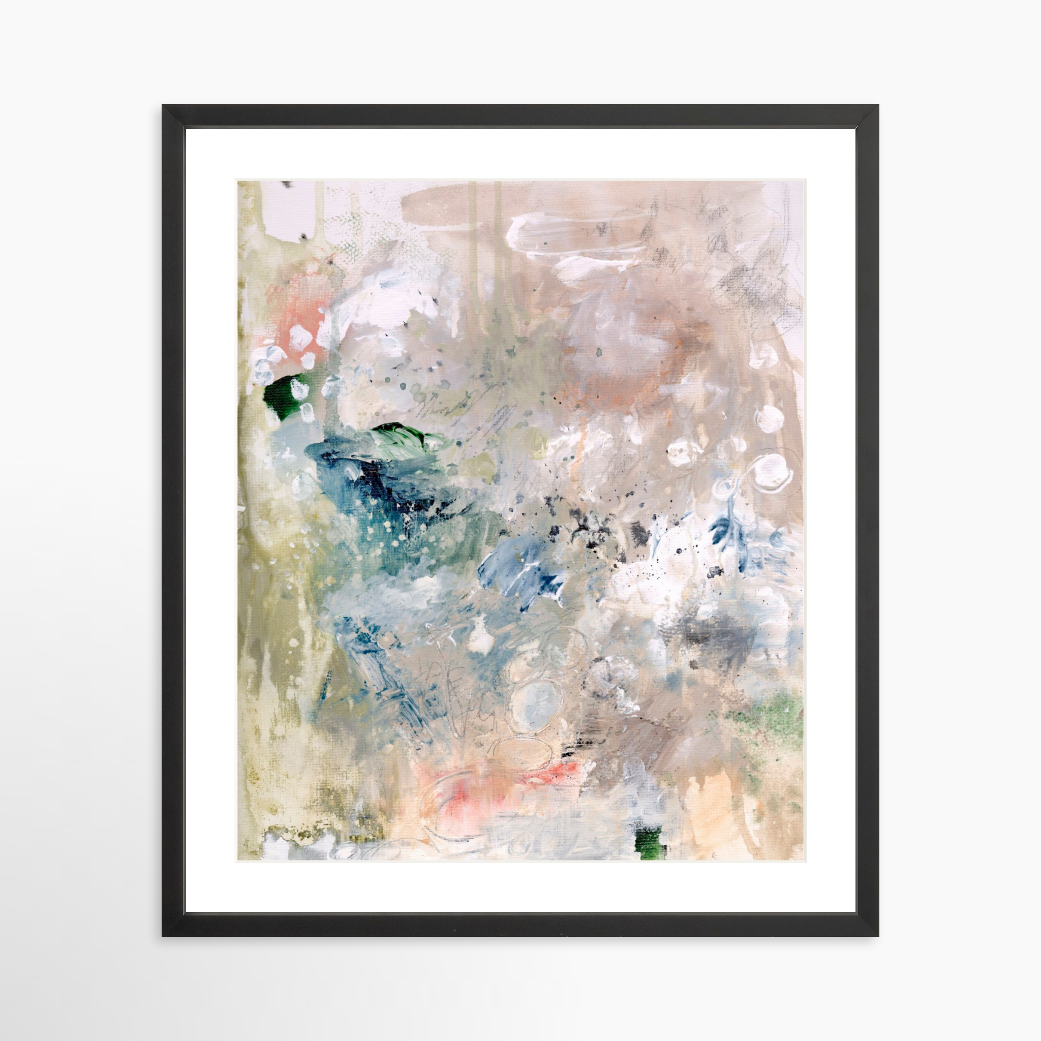 20x25 / Black Frame + White Mat